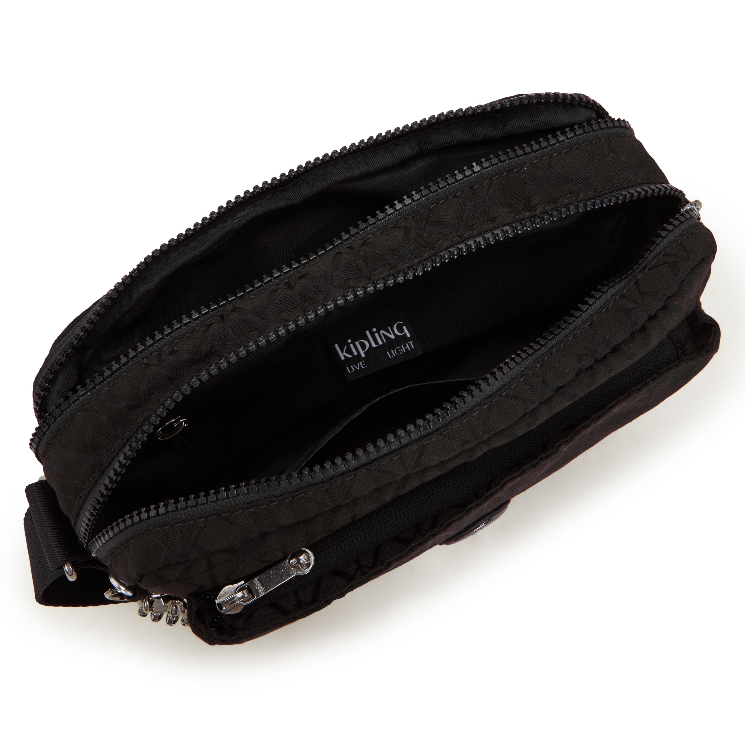 حقيبة كتف متوسطة الحجم من كيبلينج أبانو إم سوداء اللون I6575-Y12