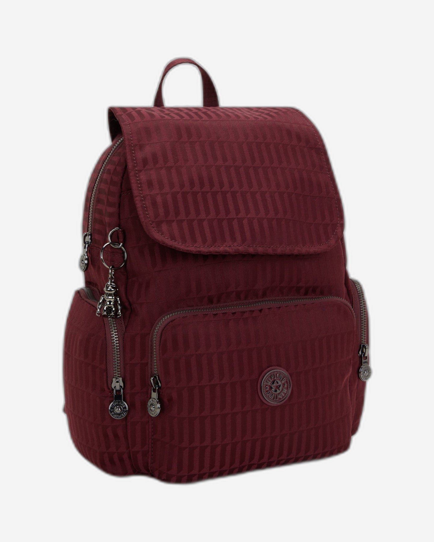 حقيبة ظهر Kipling City Zip S Maroon Tile Jq صغيرة I6749-9HX