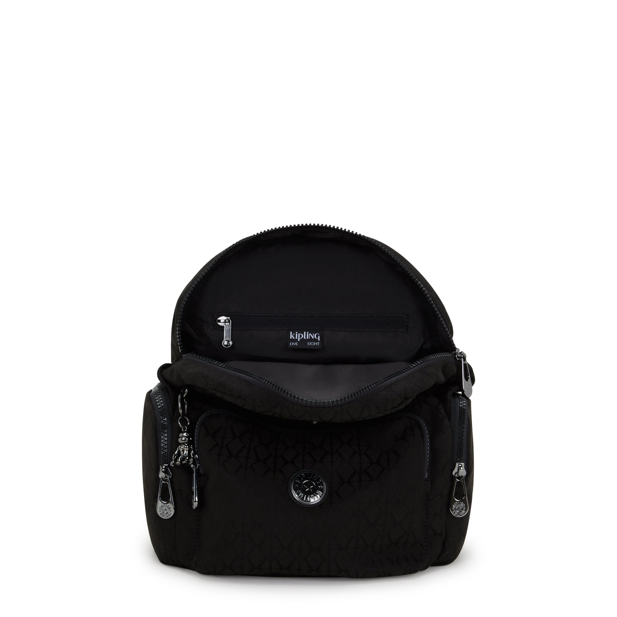 حقيبة ظهر صغيرة Kipling City Zip S Black Sign Jq I6749-Y12
