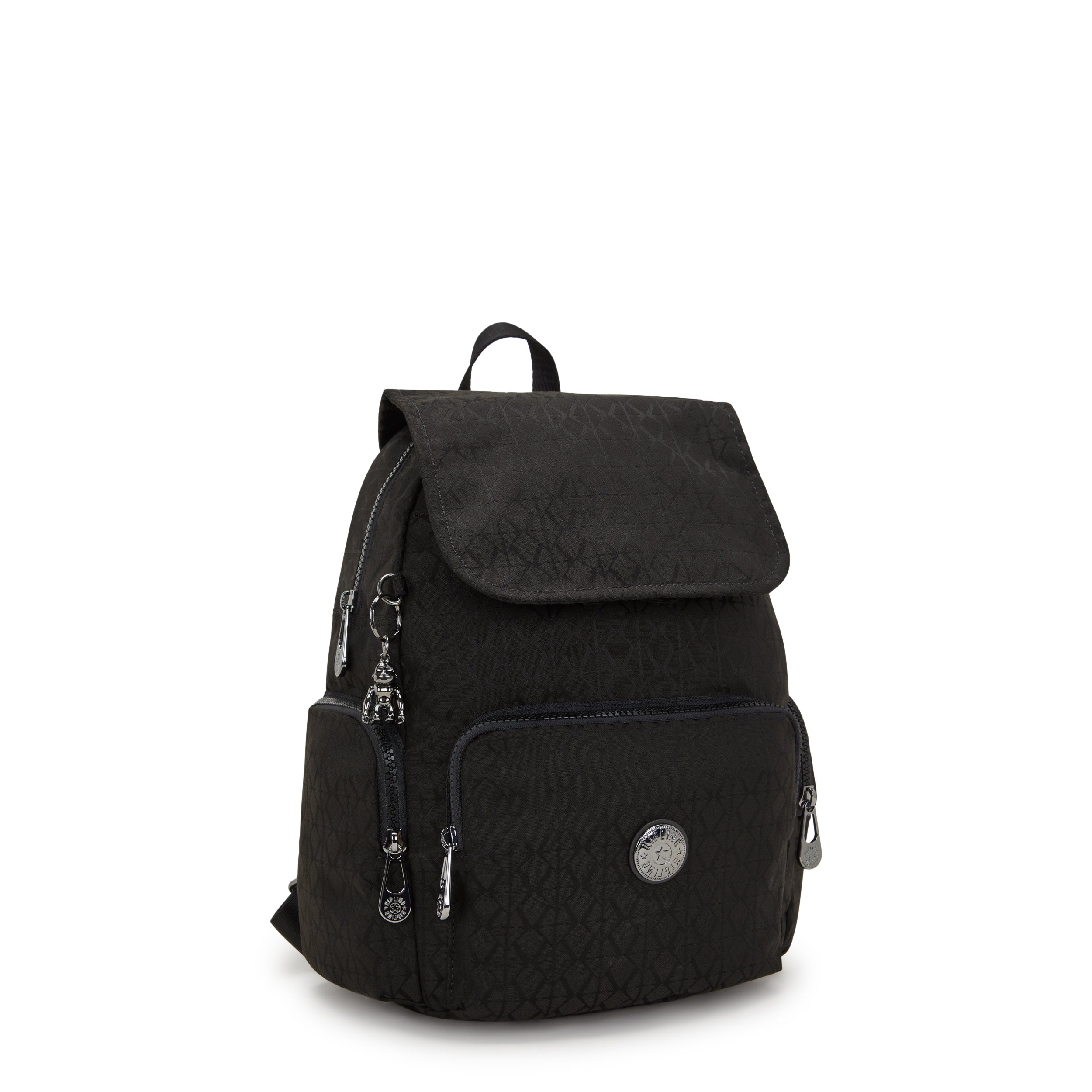 حقيبة ظهر صغيرة Kipling City Zip S Black Sign Jq I6749-Y12