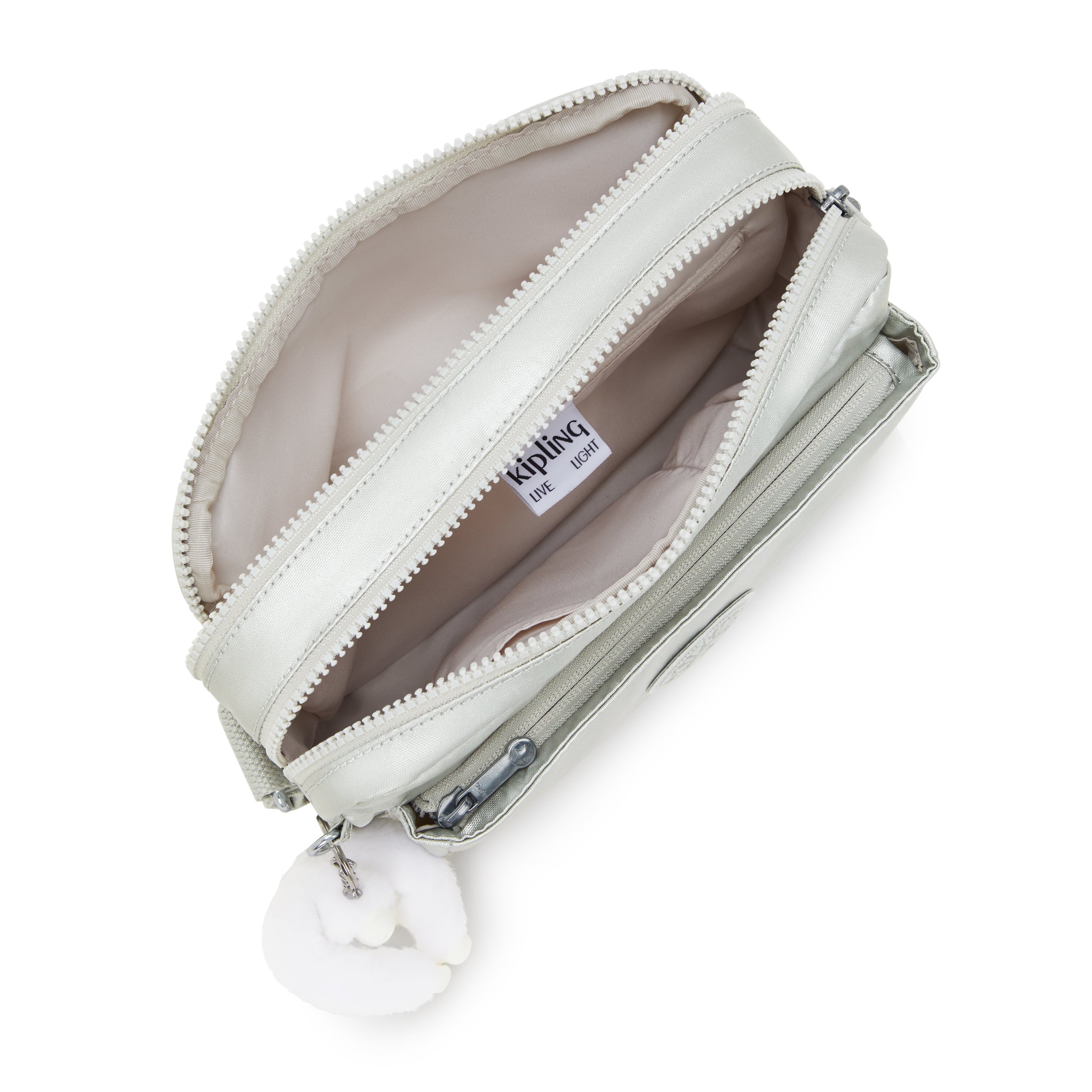 حقيبة كروس بودي متوسطة الحجم من كيبلينج أبانو إم نيو برايت ميتاليك I6831-70P