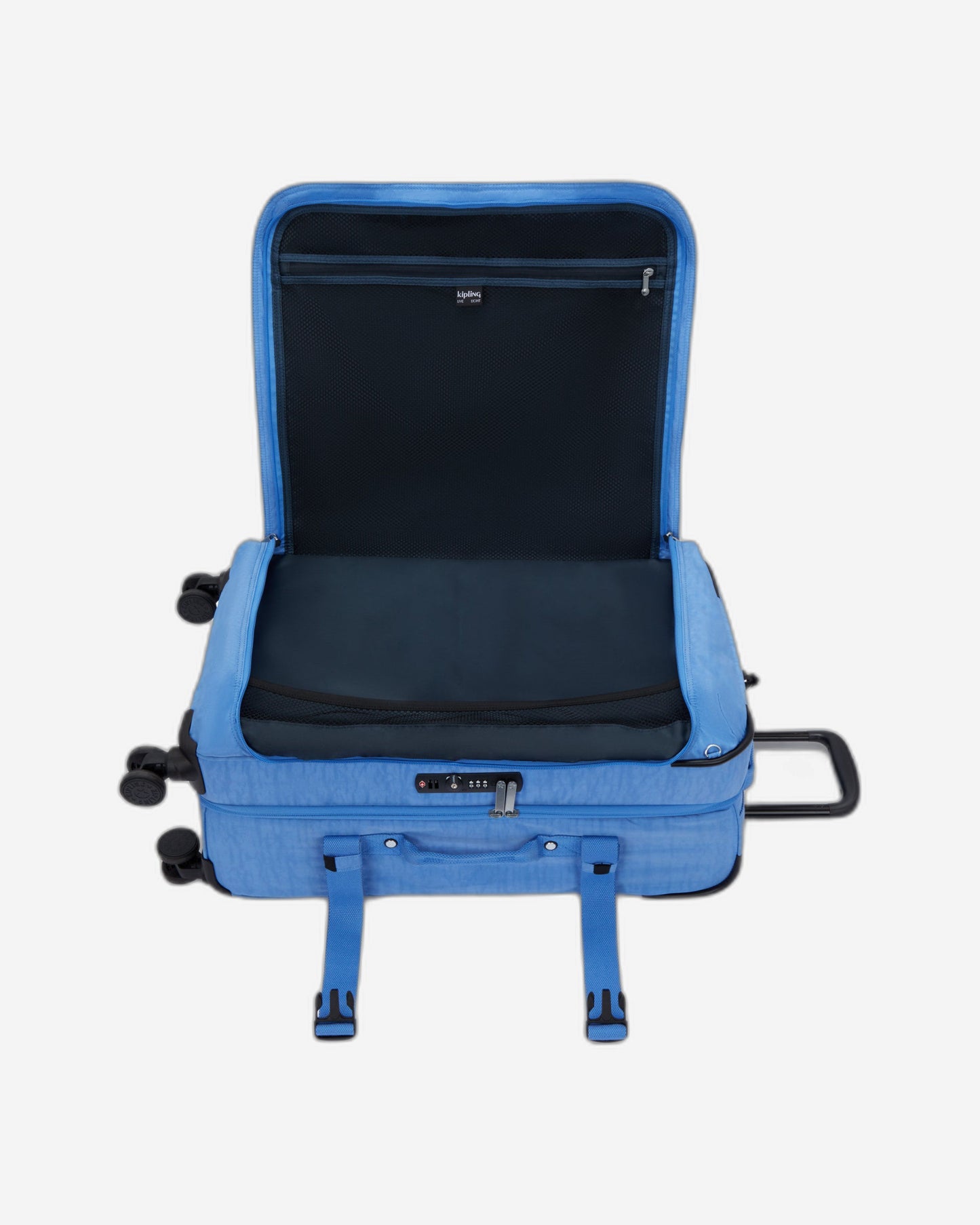 حقيبة سفر كيبلينج سبونتانيوس إم متوسطة الحجم بعجلات بلون أزرق كوكتيل I6918-87S