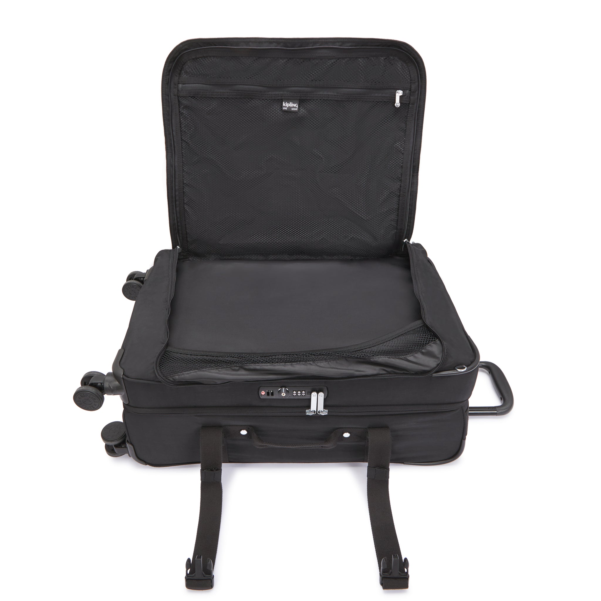 حقيبة سفر كيبلينج سبونتانيوس M سوداء متوسطة الحجم بعجلات C2I6918-P39