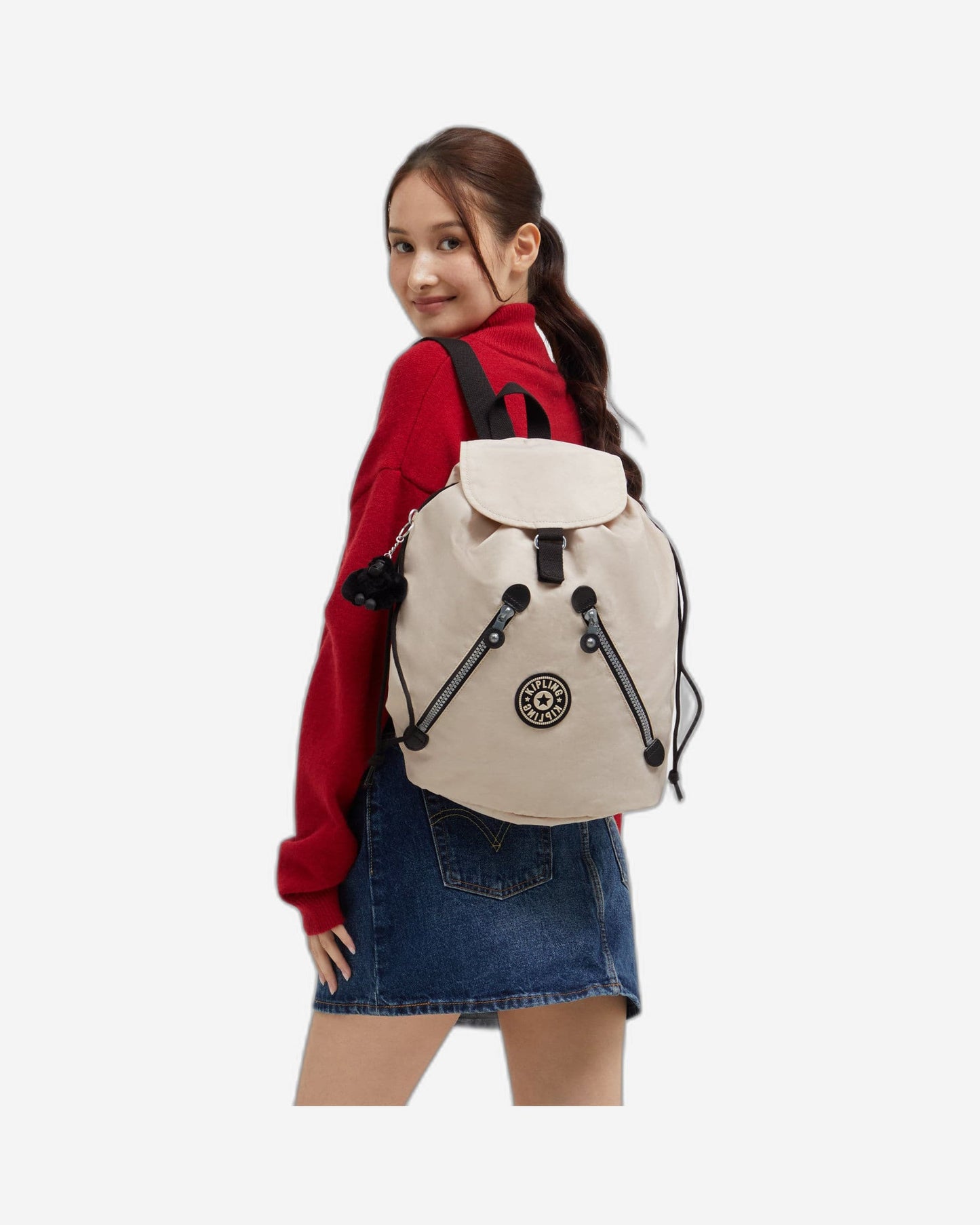 حقيبة ظهر Kipling New Fundamental L Back To Beige H متوسطة الحجم I7094-3RY
