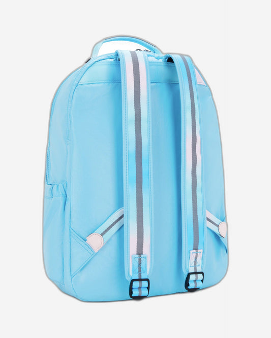 حقيبة ظهر Kipling Seoul Lap Sea Blue Met Large مع حجرة للكمبيوتر المحمول I7135-52D