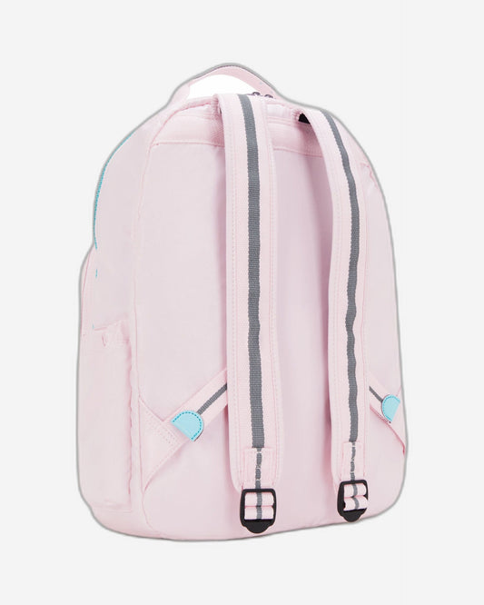 حقيبة ظهر Kipling Seoul Lap Sea Pink Met Large مع حجرة للكمبيوتر المحمول I7135-52J