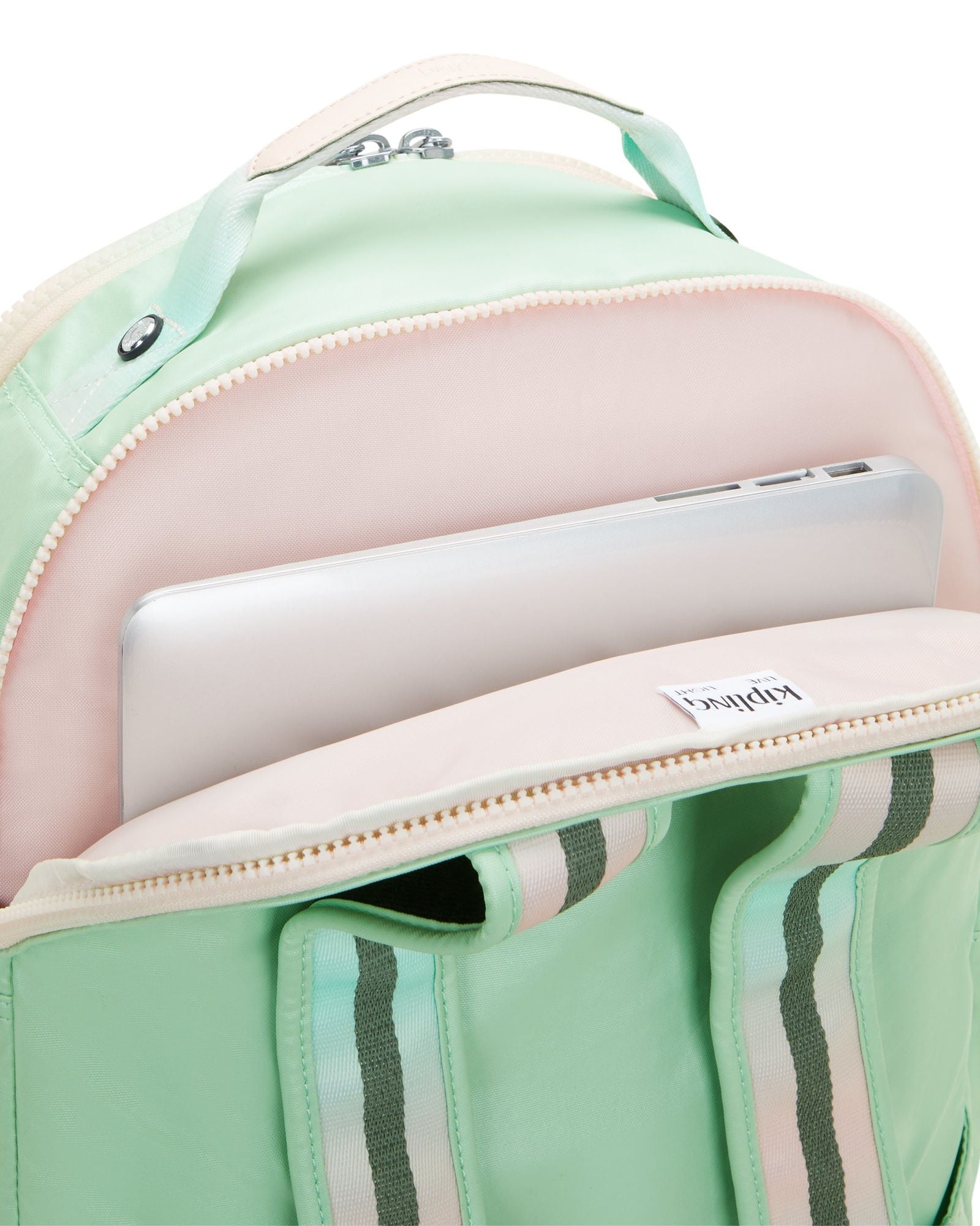 حقيبة ظهر كيبلينج سيول لاب ناعمة خضراء كبيرة C2I7135-5KY