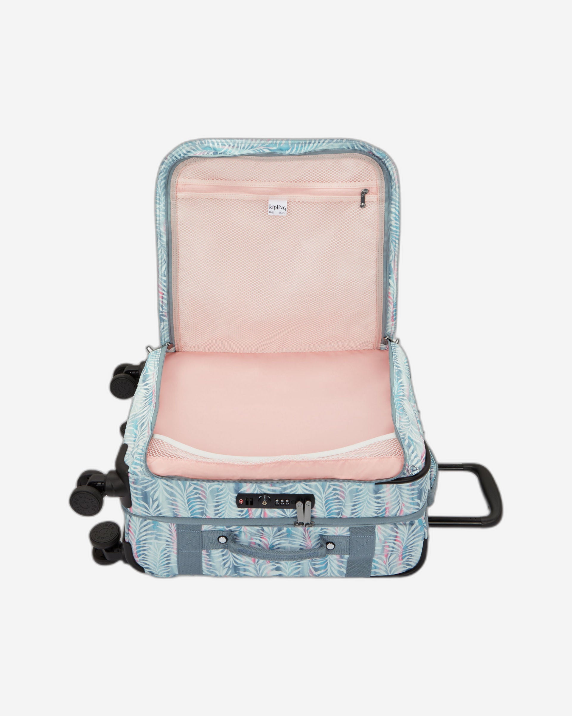 حقيبة سفر Kipling Spontaneous S Palmtree Leaves صغيرة بعجلات I7211-3QN