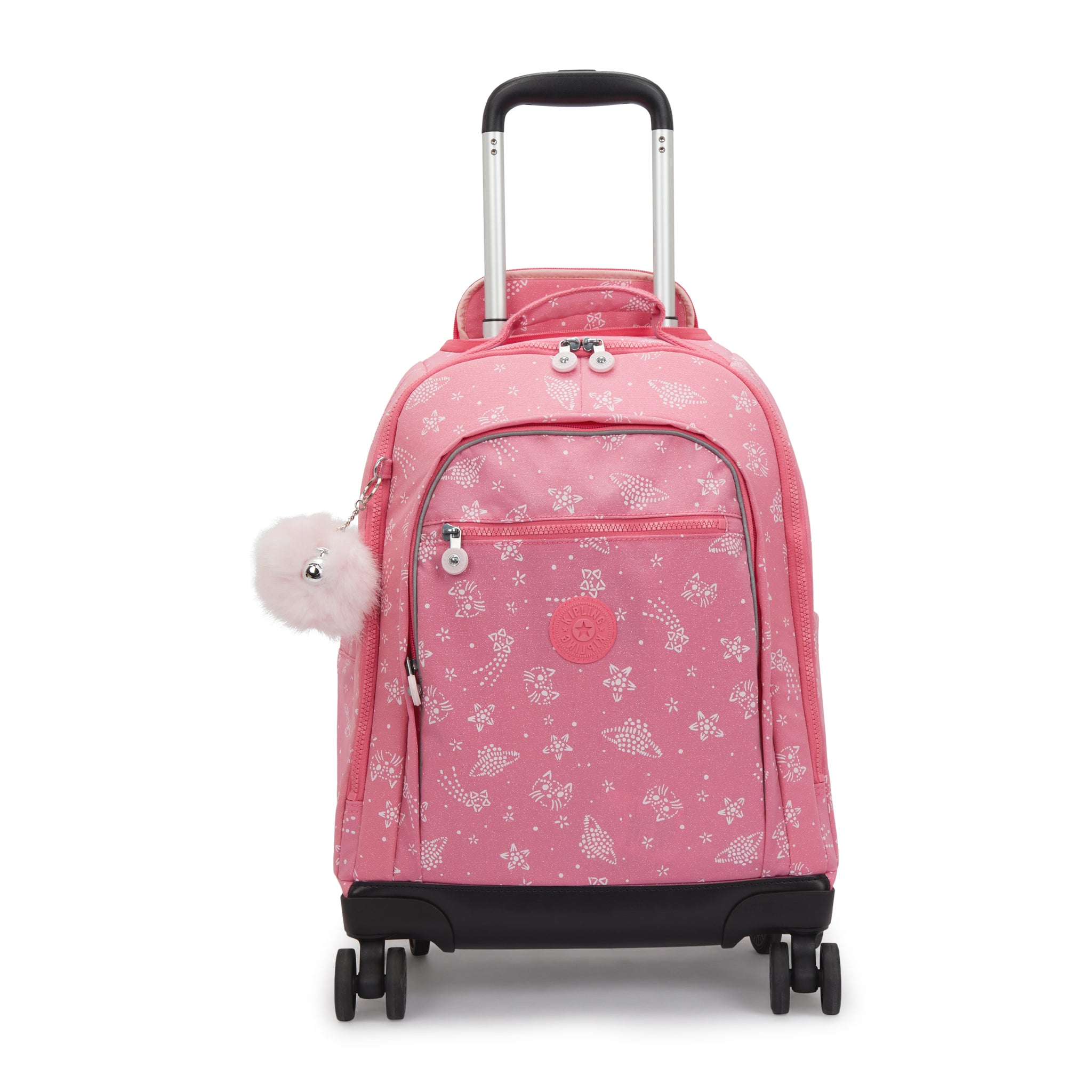 KIPLING New Zea Glitter Cats Large wheeled backpack (with laptop compartment) I7267-5FR