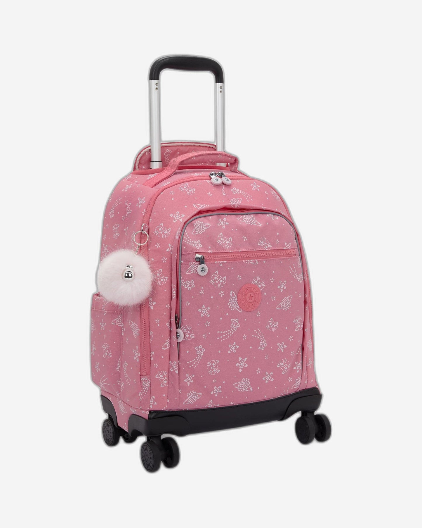 Kipling New Zea Glitter Cats حقيبة ظهر كبيرة بعجلات (مع جيب للكمبيوتر المحمول) I7267-5FR