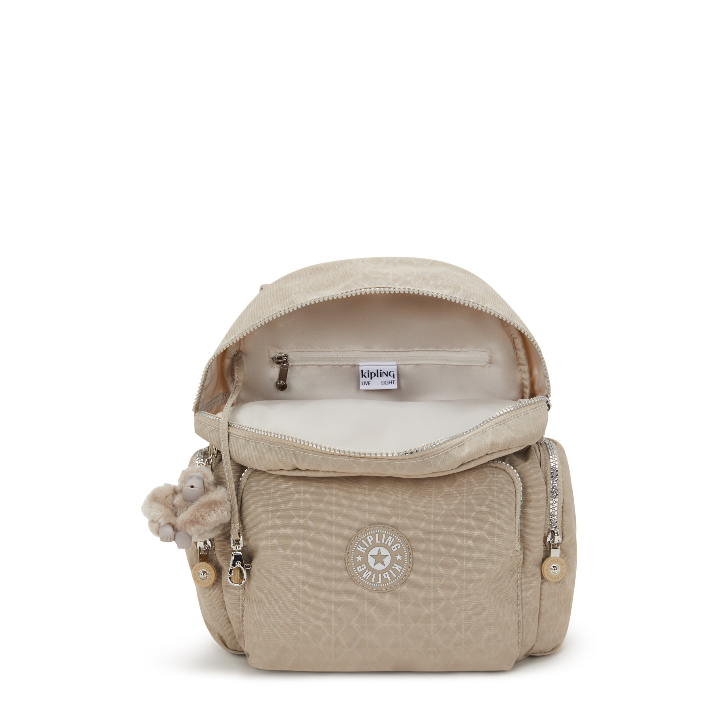 حقيبة ظهر صغيرة Kipling City Zip S Glorious Be Sil I7354-42N