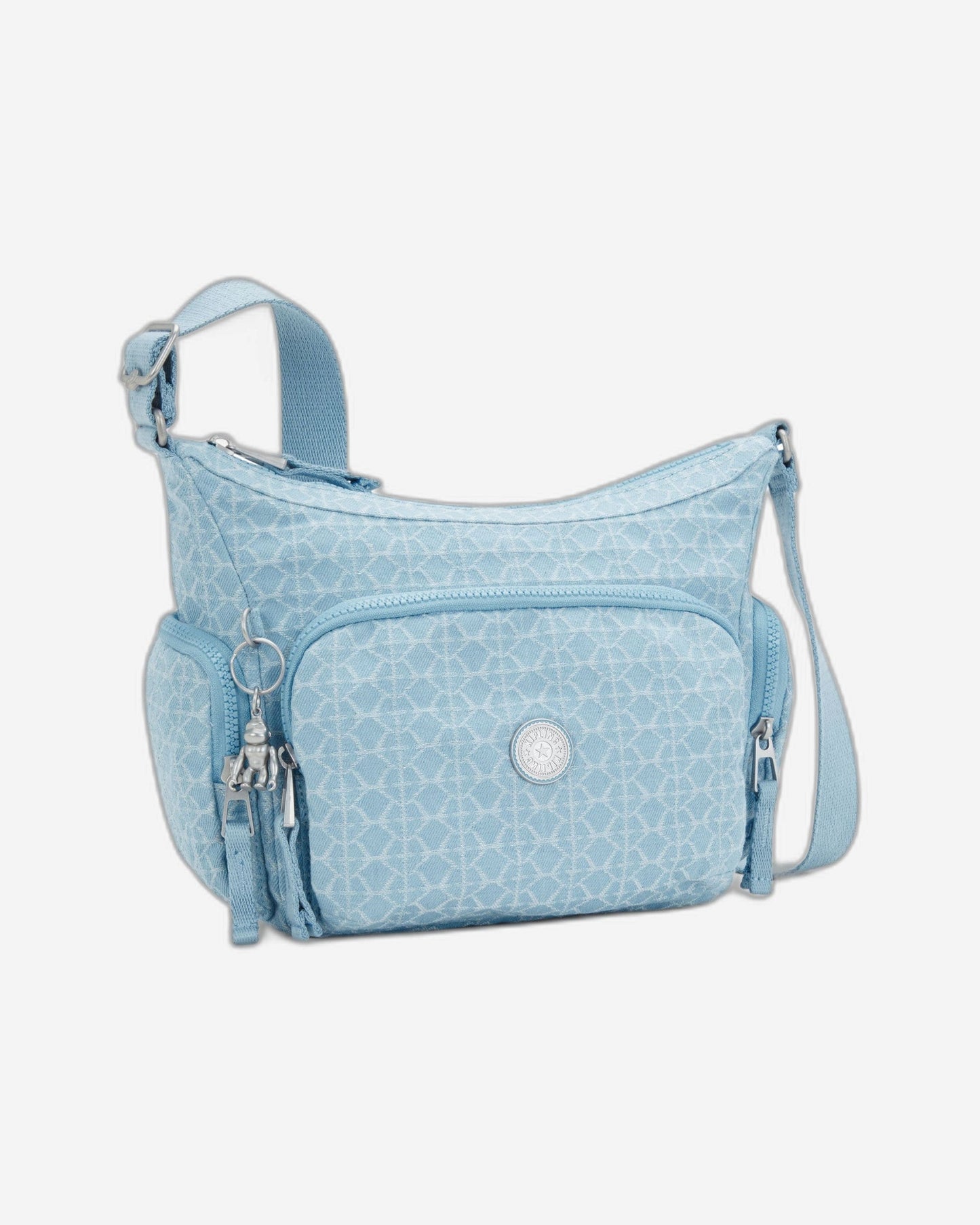 حقيبة كتف متوسطة الحجم من Kipling Gabb S من قماش الدنيم الخفيف I7367-3LL