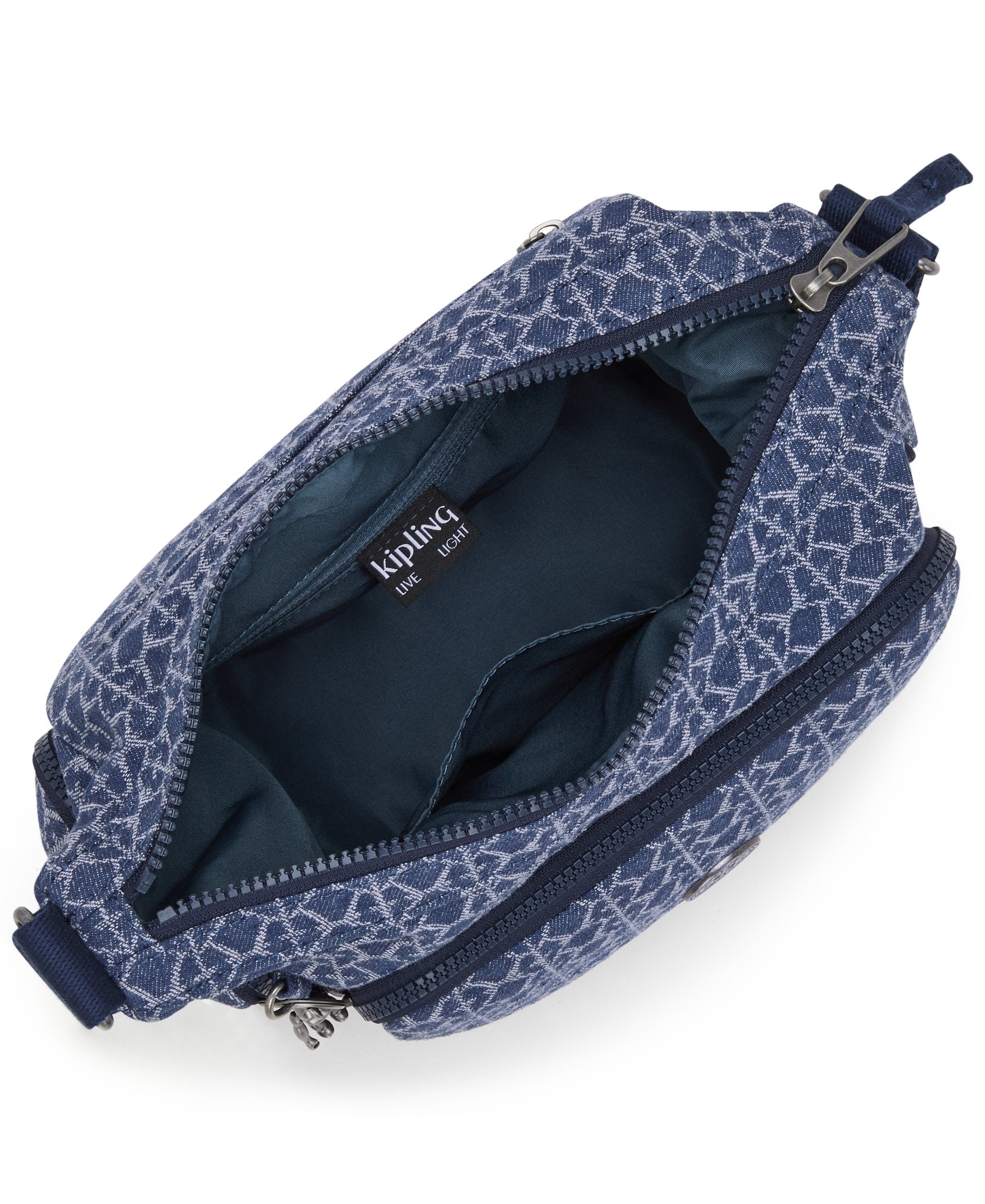 حقيبة كتف متوسطة الحجم من قماش الدنيم المميز من كيبلينج غاب إس I7367-7PF