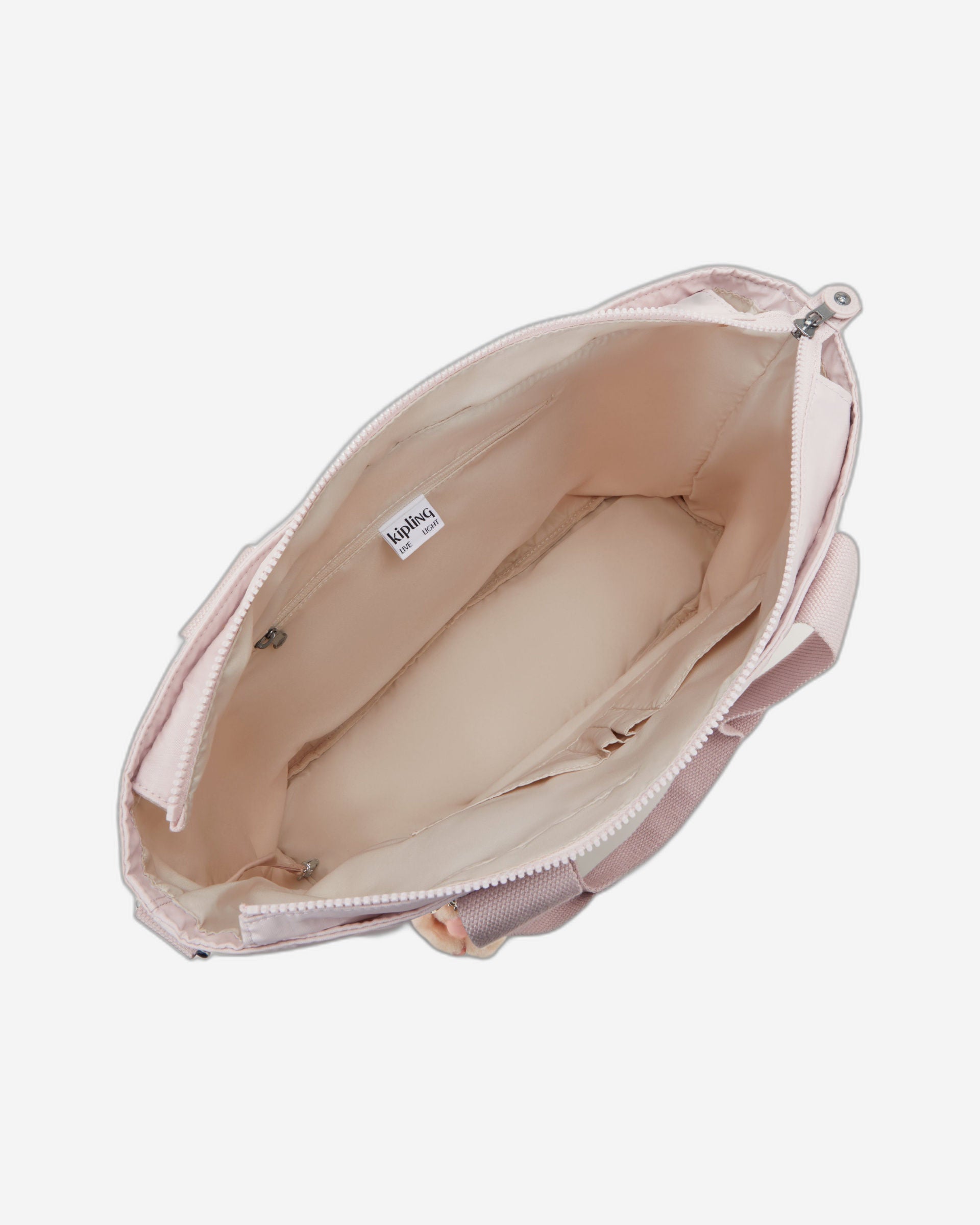 حقيبة كيبلينج مينتا كبيرة وردية لامعة I7447-3DZ