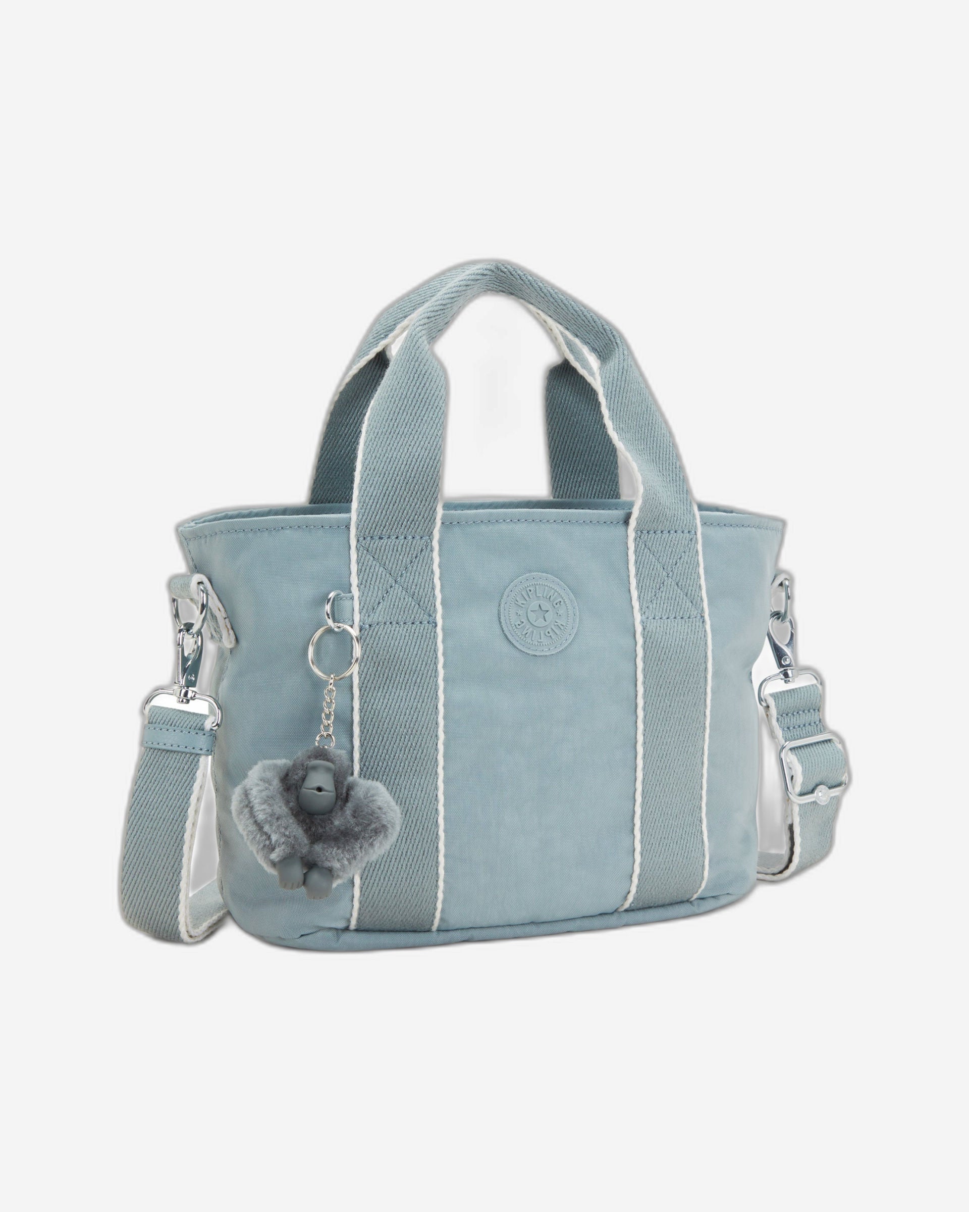 حقيبة كتف كيبلينج مينتا رمادية صغيرة مريحة I7541-3NL