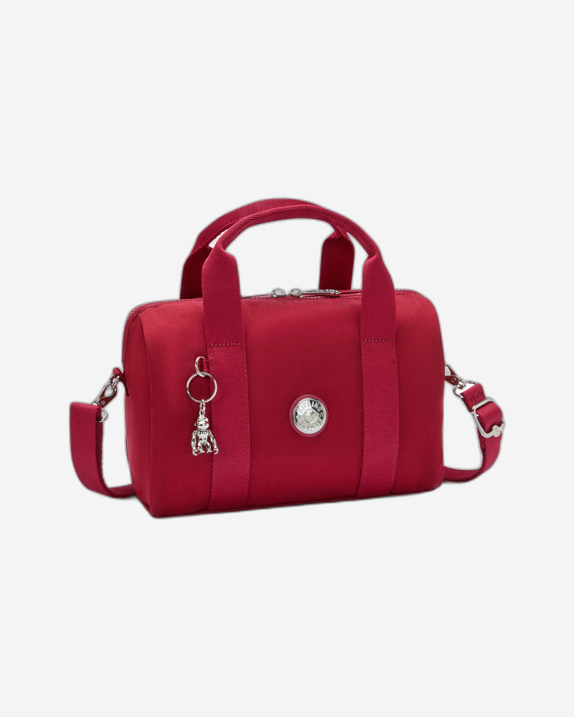 حقيبة يد كيبلينج بينا إم متوسطة الحجم باللون الأحمر النبيذي I7571-6SE