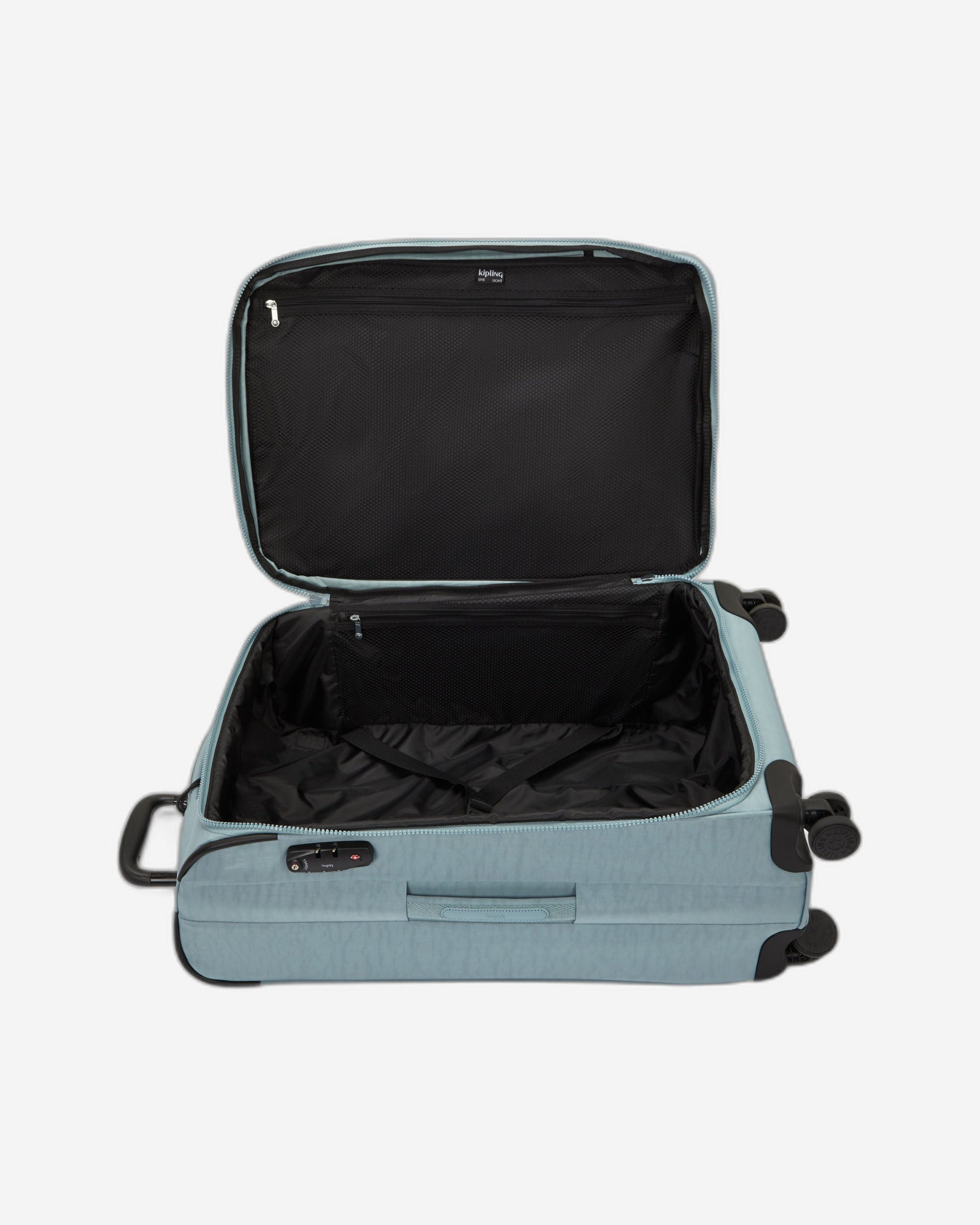 حقيبة سفر كيبلينج نيو يوري سبين إم متوسطة الحجم رمادية اللون قابلة للتمدد بعجلات I7706-3NL