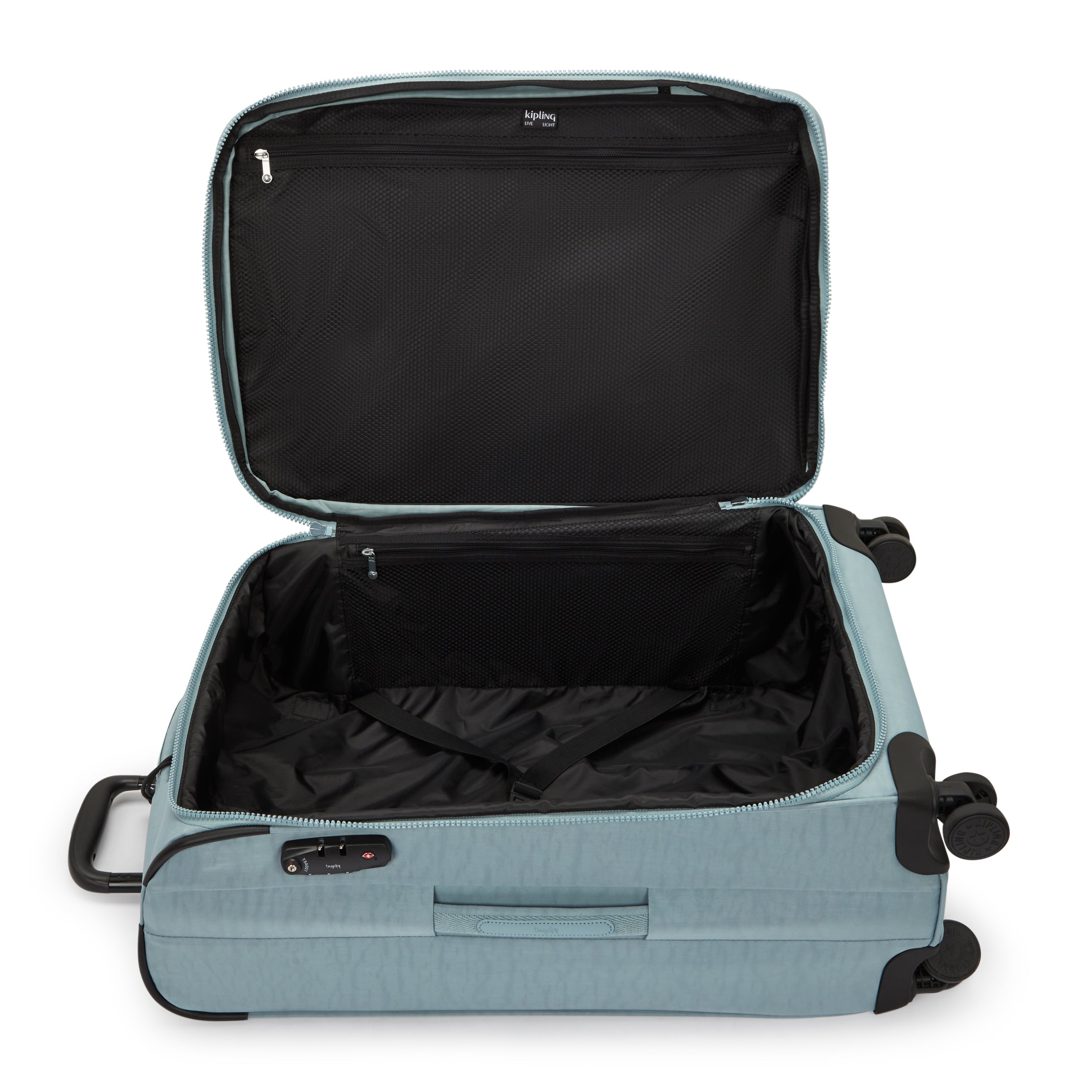 حقيبة سفر كيبلينج نيو يوري سبين إم متوسطة الحجم رمادية اللون قابلة للتمدد بعجلات I7706-3NL