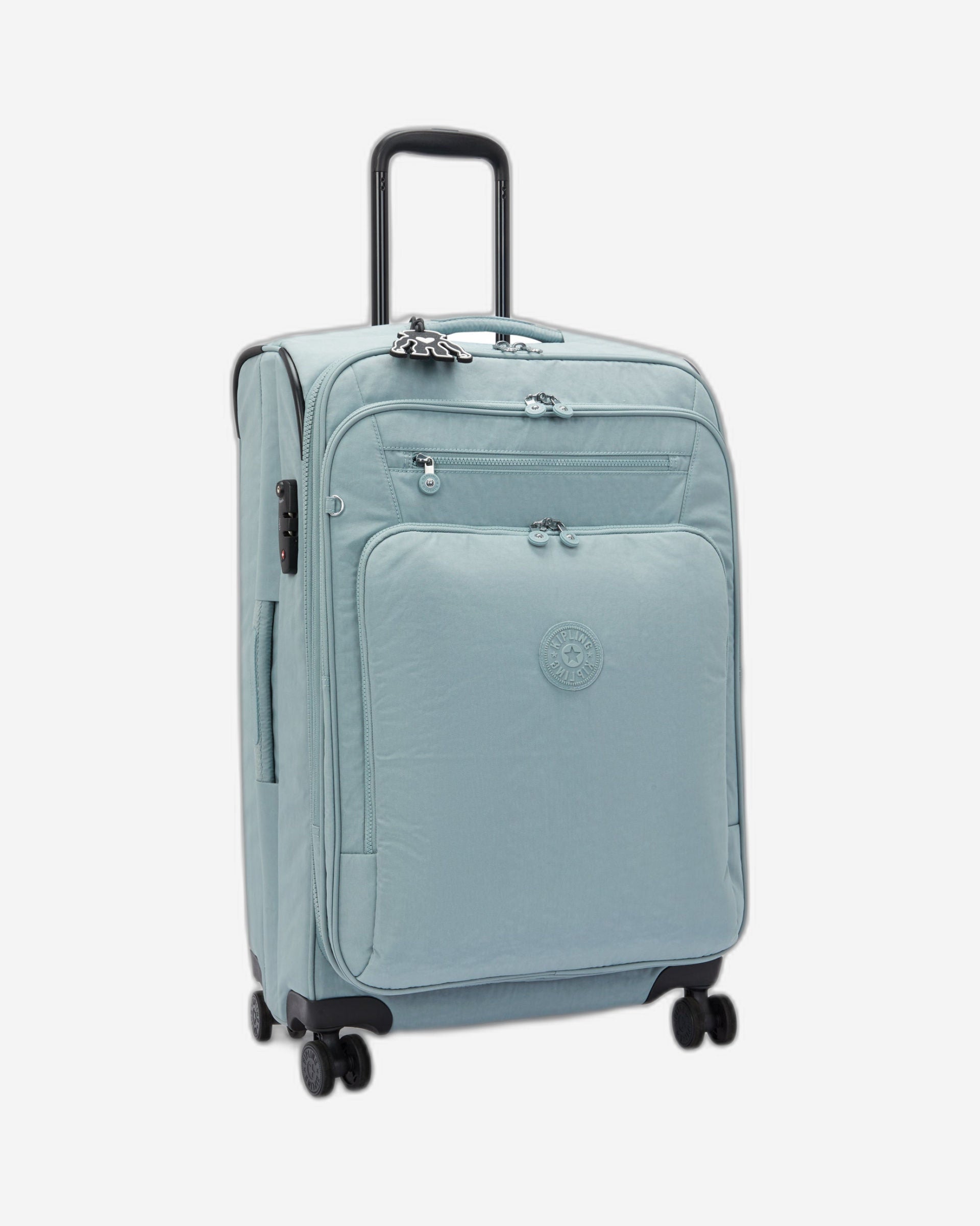 حقيبة سفر كيبلينج نيو يوري سبين إم متوسطة الحجم رمادية اللون قابلة للتمدد بعجلات I7706-3NL