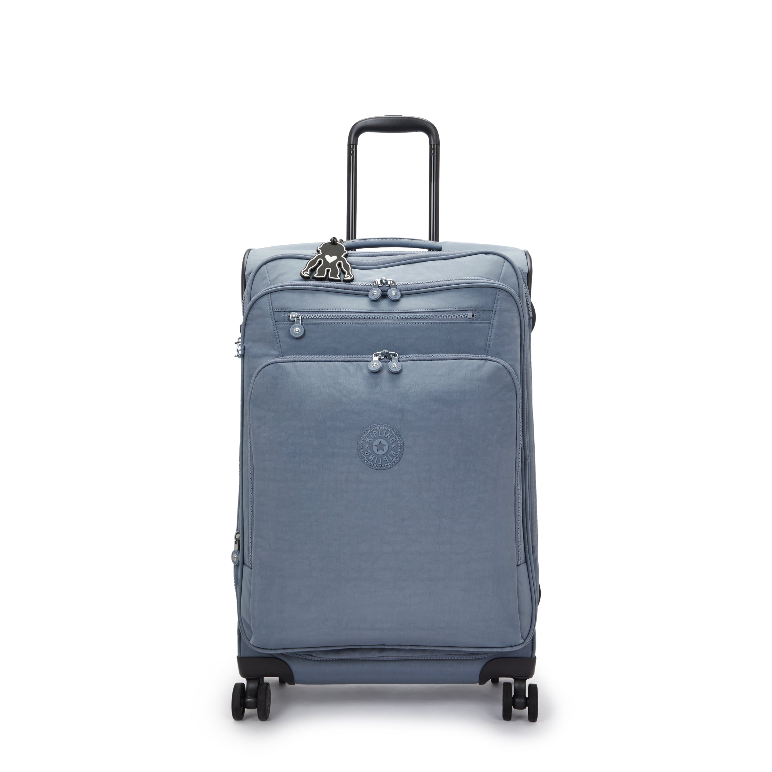 Kipling New Youri Spin M Blue Stone Medium expandable wheeled luggage I7706-6FB