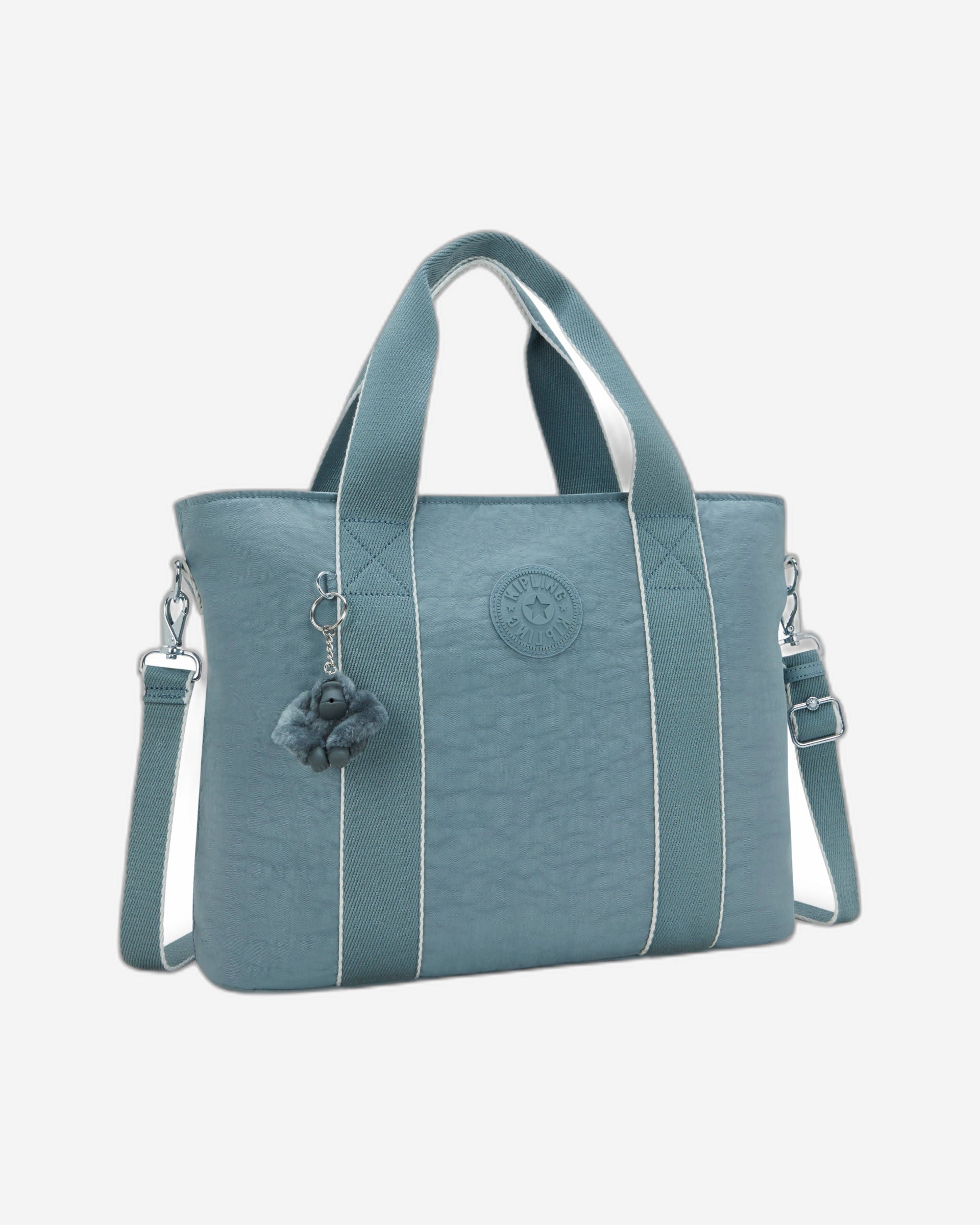 حقيبة كيبلينج مينتا إل كبيرة رمادية مريحة I7807-3NL