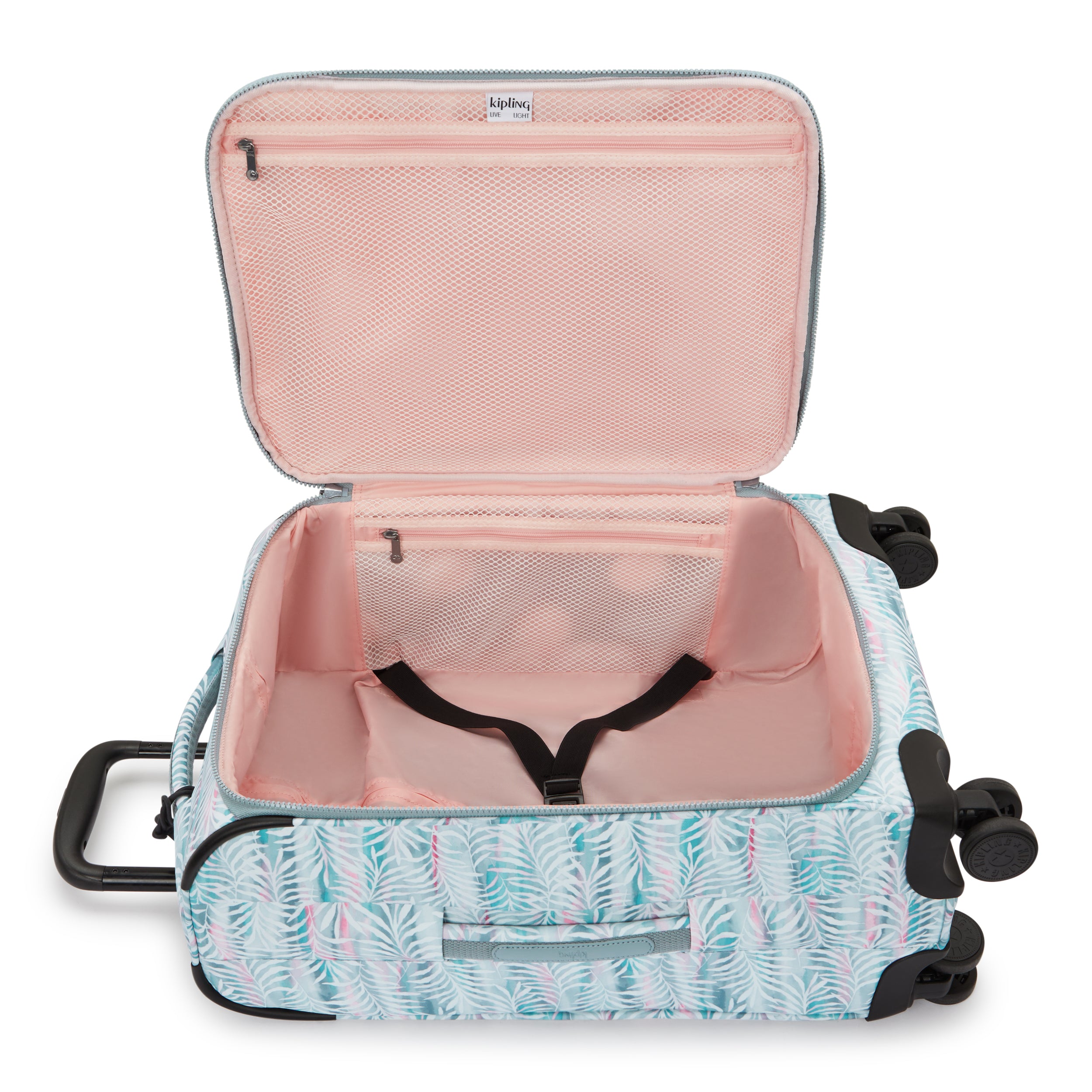 حقيبة كيبلينج نيو يوري سبين إس بعجلات صغيرة بنقشة أوراق النخيل I7916-3QN