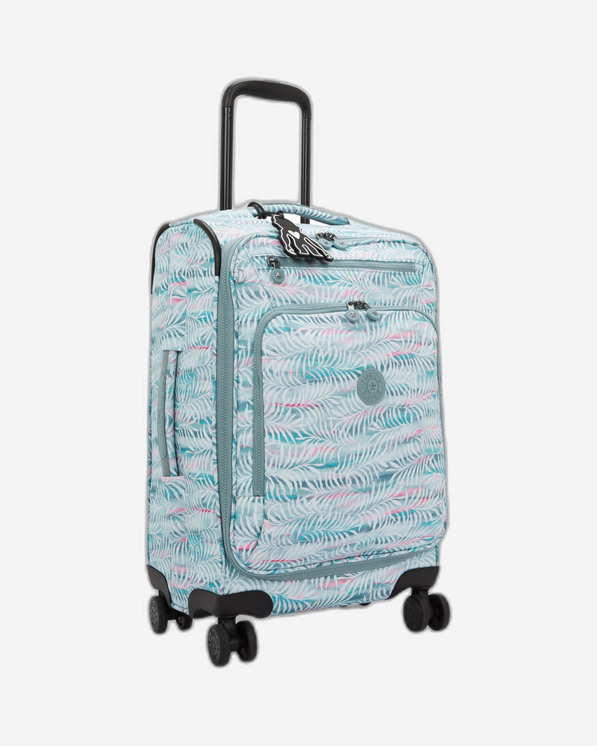 حقيبة كيبلينج نيو يوري سبين إس بعجلات صغيرة بنقشة أوراق النخيل I7916-3QN