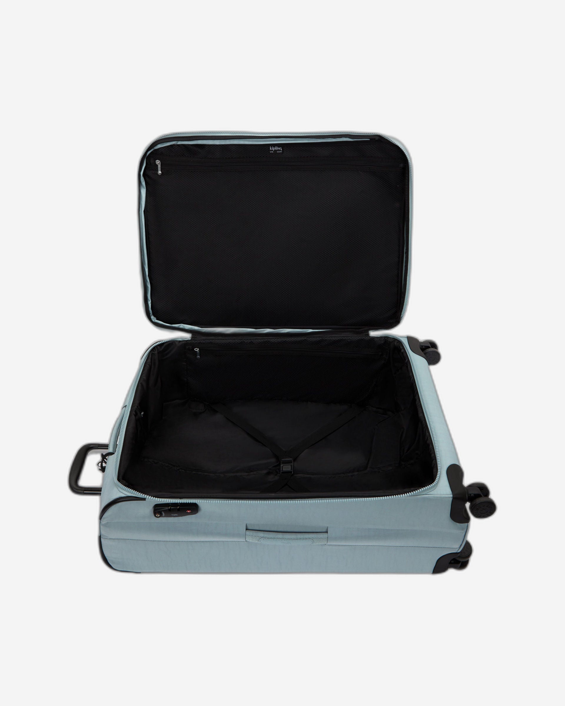 حقيبة سفر كيبلينج نيو يوري سبين إل مريحة رمادية كبيرة قابلة للتمدد بعجلات I7930-3NL