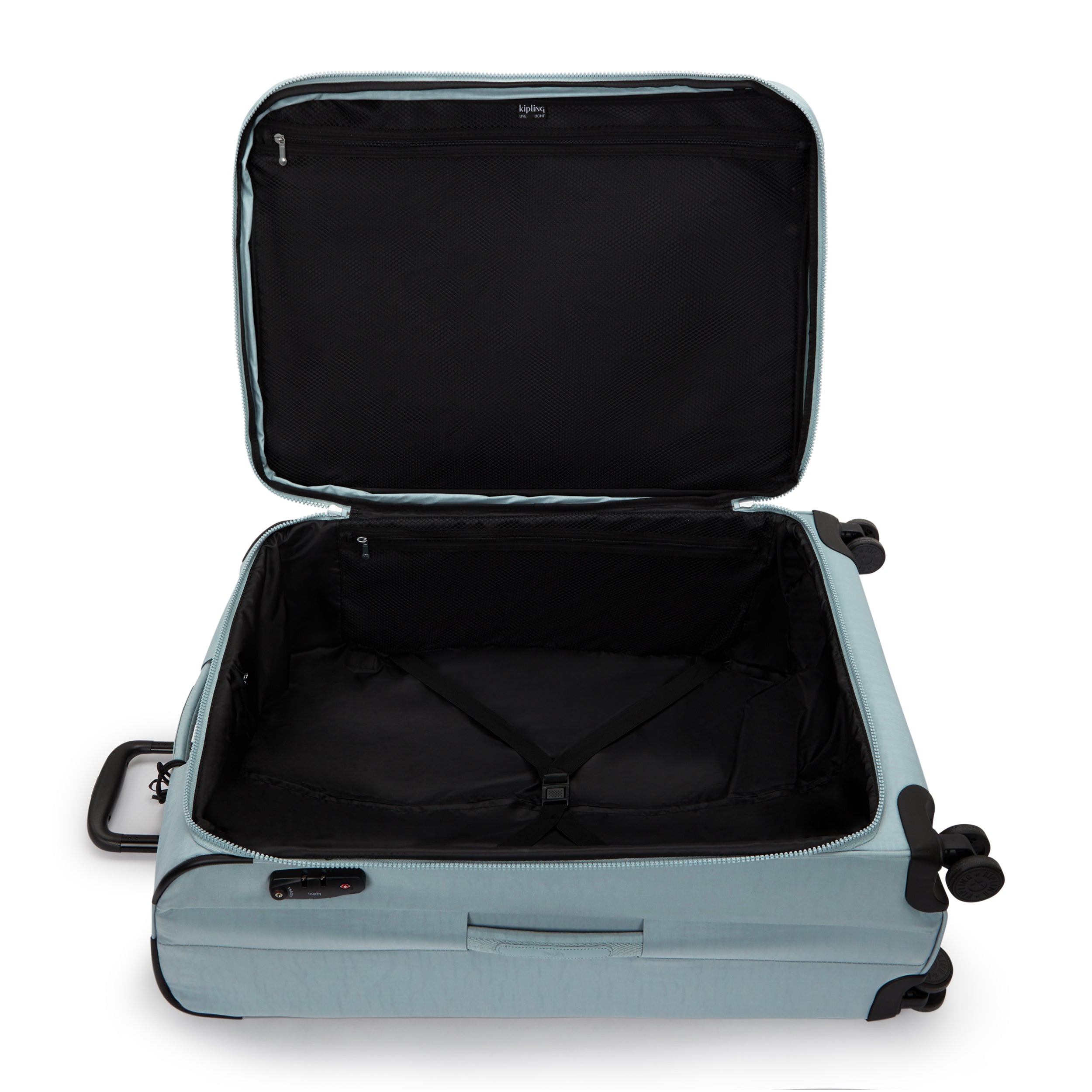حقيبة سفر كيبلينج نيو يوري سبين إل مريحة رمادية كبيرة قابلة للتمدد بعجلات I7930-3NL