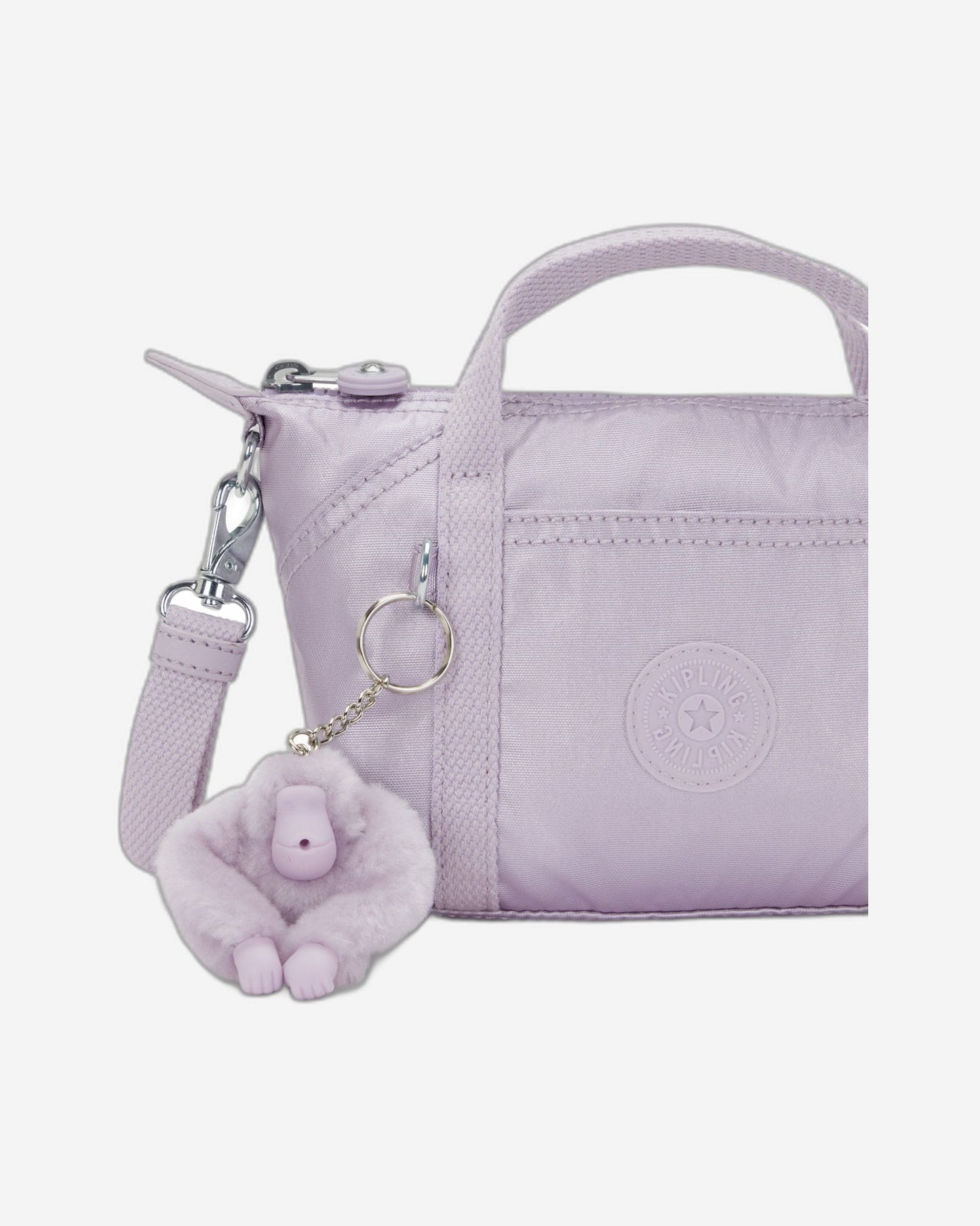 حقيبة كروس صغيرة Kipling Art Compact Lilac Moon Met (مع حزام كتف قابل للإزالة) I8027-4HT