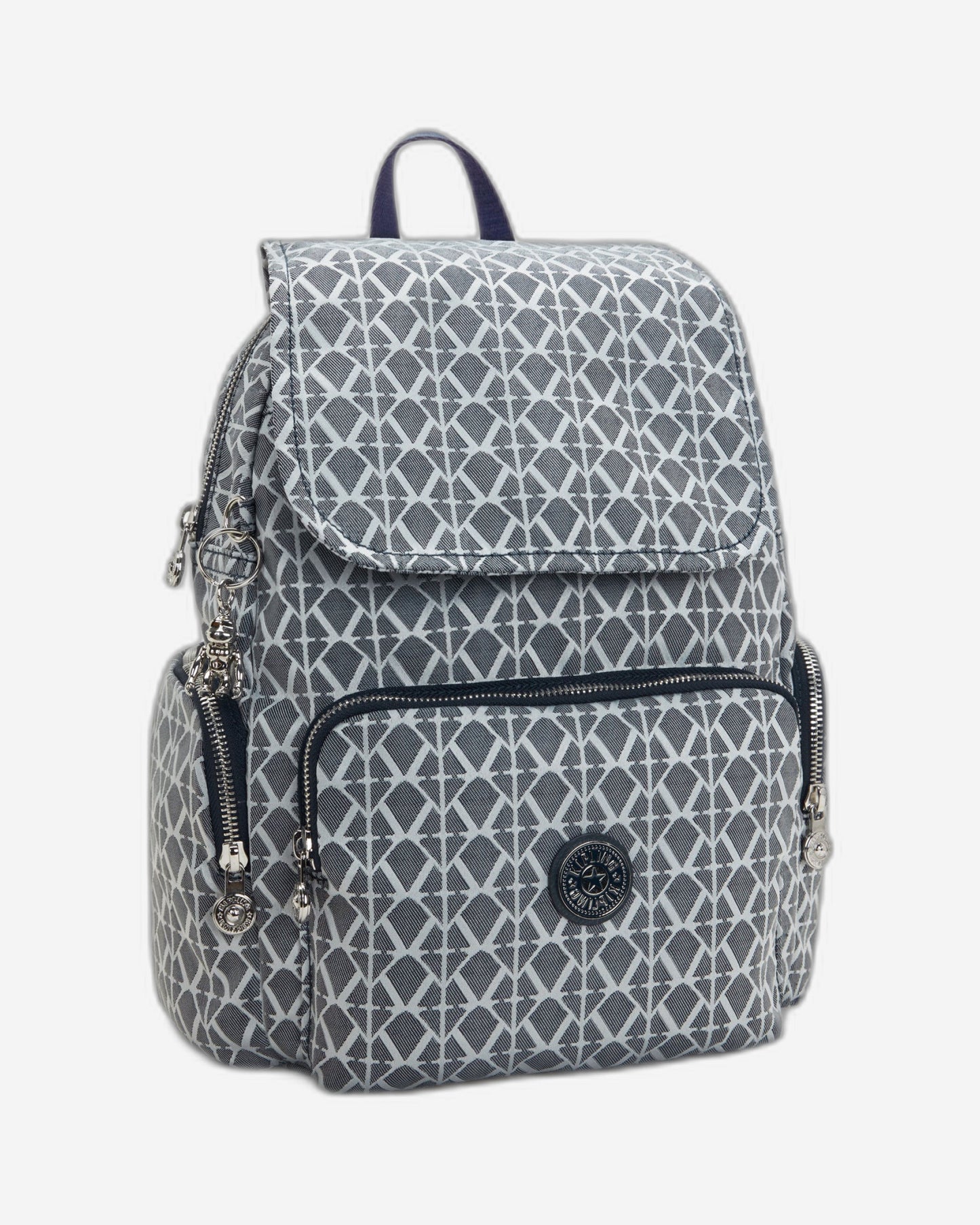 حقيبة ظهر Kipling City Zip S Navy Sign Jq صغيرة I8029-8DM