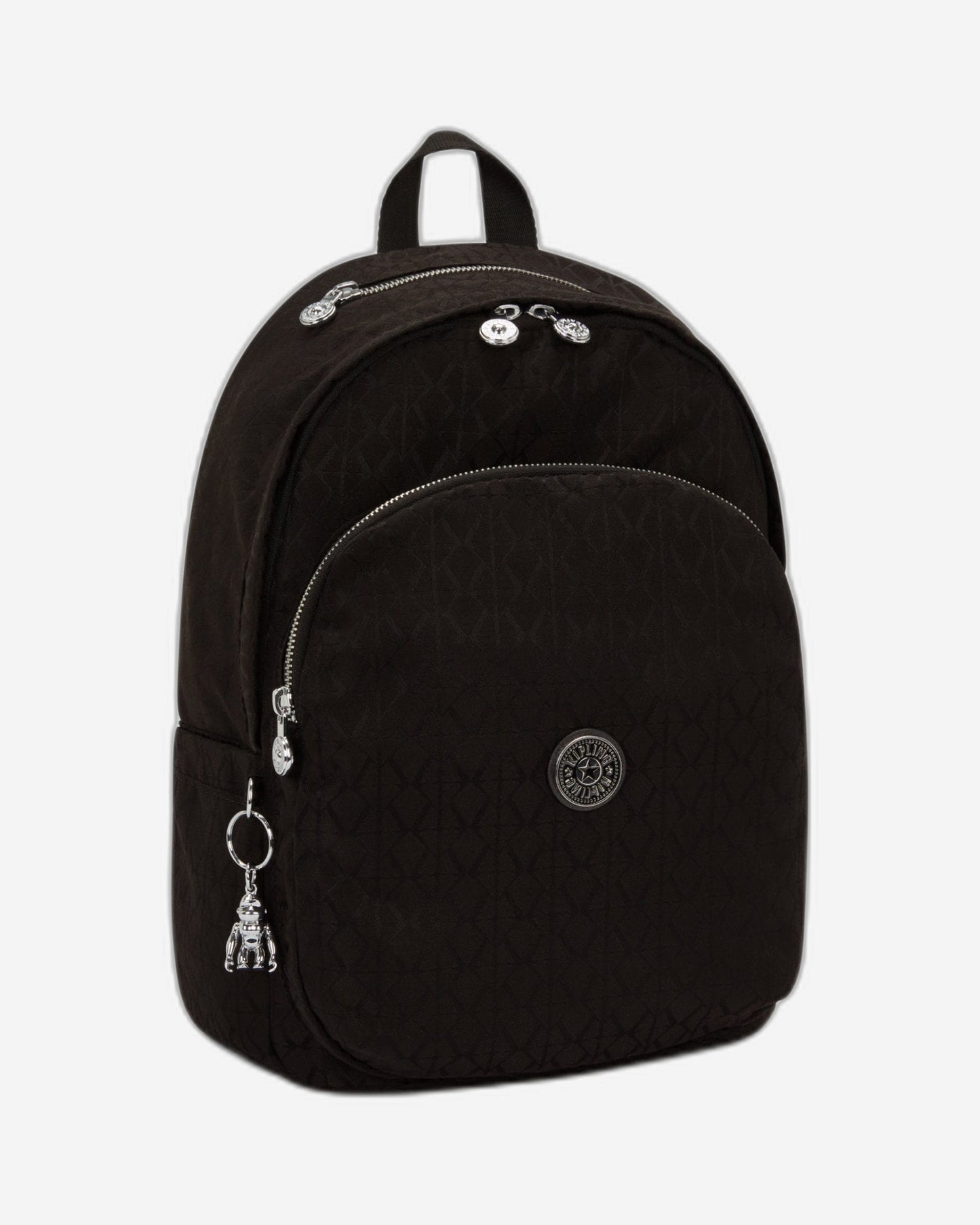حقيبة ظهر Kipling Delia Noir Sign Jq متوسطة الحجم I8034-4NW