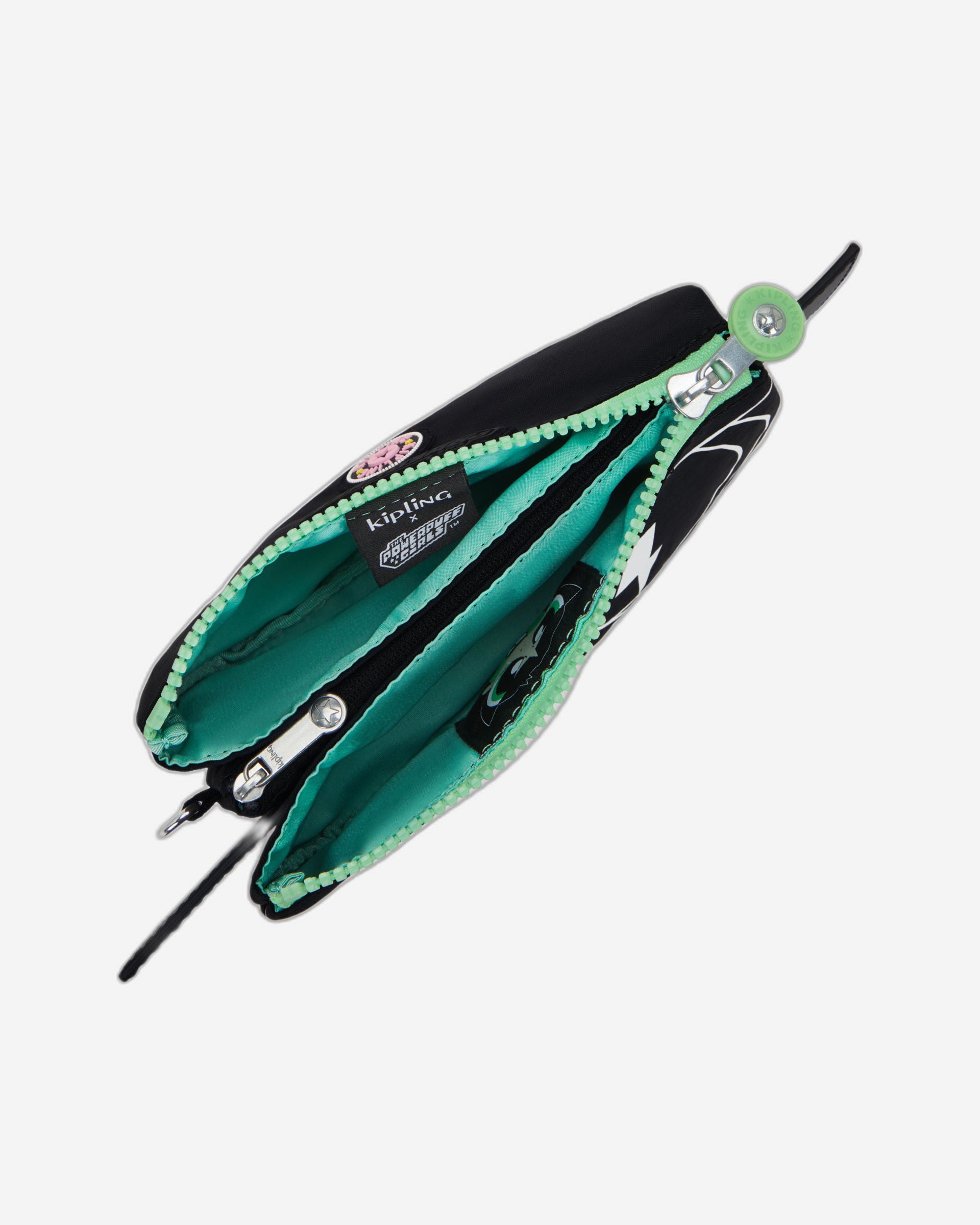 حقيبة Kipling Creativity L XB Powerpuff Girls Buttercup Green صغيرة متقاطعة (مع حزام كتف قابل للإزالة) I8142-PP6