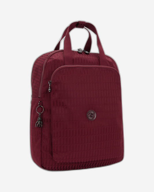 حقيبة ظهر Kipling Kazuki L Maroon Tile Jq كبيرة (مع حجرة للكمبيوتر المحمول) I8227-9HX