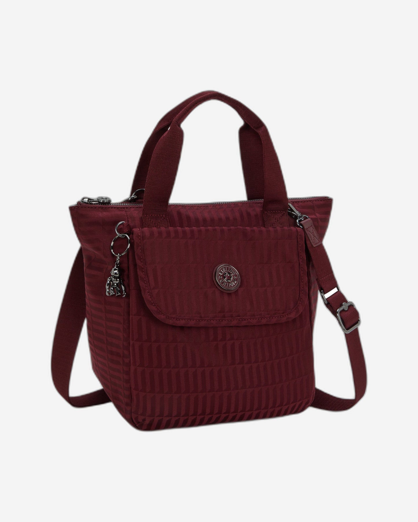 حقيبة غداء متوسطة الحجم من Kipling Awakea Maroon Tile Jq (بحزام كتف قابل للإزالة) I8630-9HX
