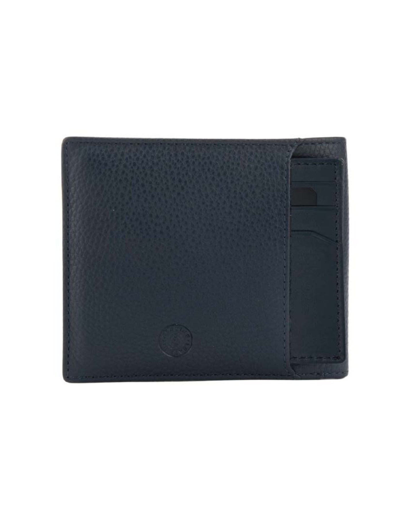 Cross Pebble Leather 6Cc Classic Fold Wallet With 6Cc Cardholder - Navy Blue