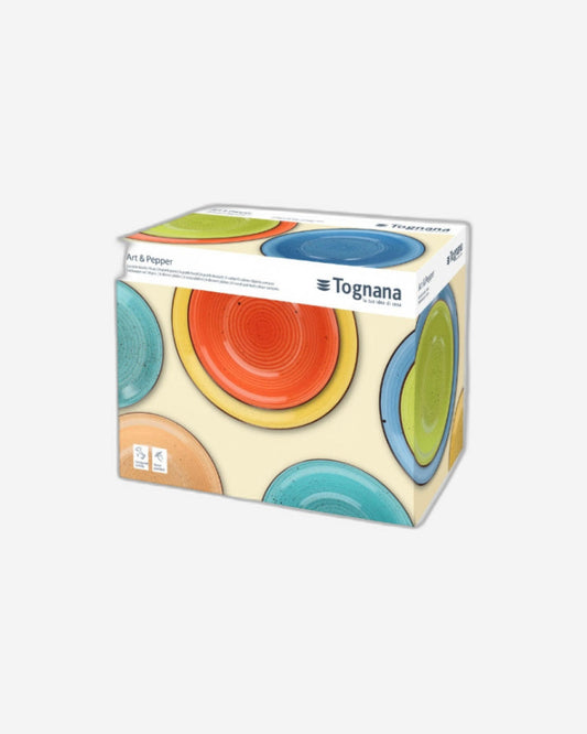 طقم عشاء تونانا لويز آرت آند بيبر من 18 قطعة من الخزف الحجري