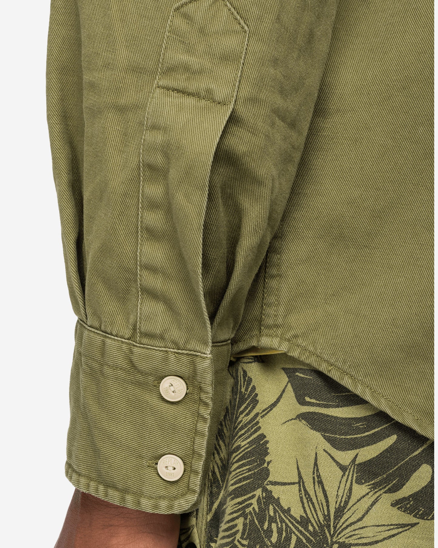 قميص ريبلاي من القطن والكتان