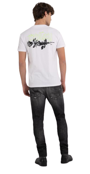 تي شيرت بطبعة وردة