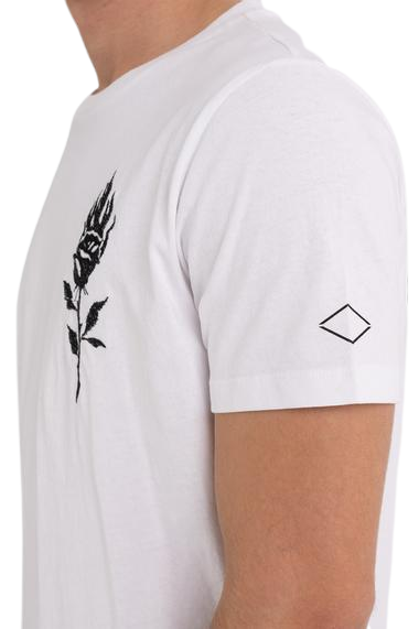 تي شيرت بطبعة وردة