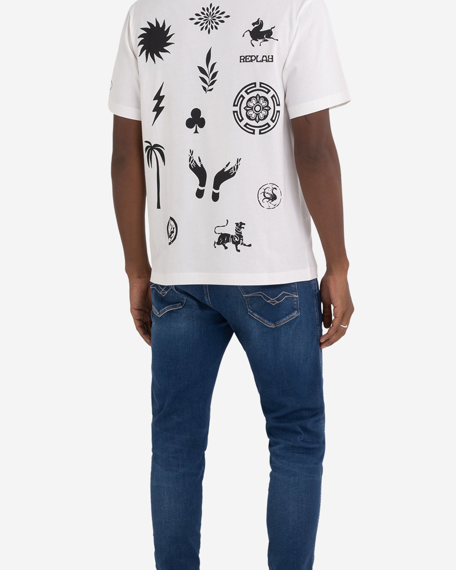 تي شيرت بطبعة راكبي الدراجات النارية