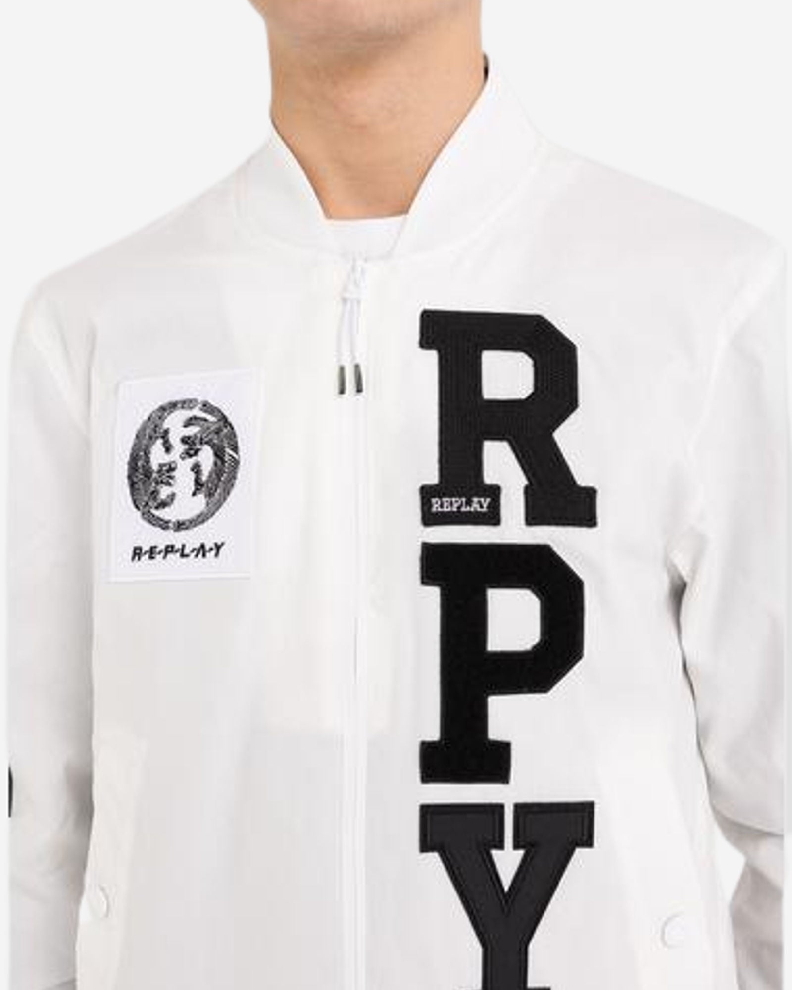 جاكيت بومبر بسحاب كامل مع زخارف