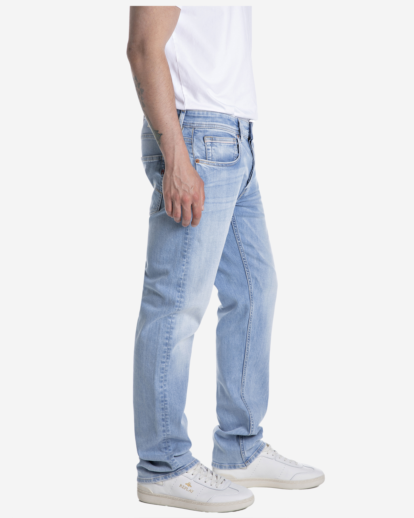 Replay Grover Straight-Fit Jeans - Light Blue
