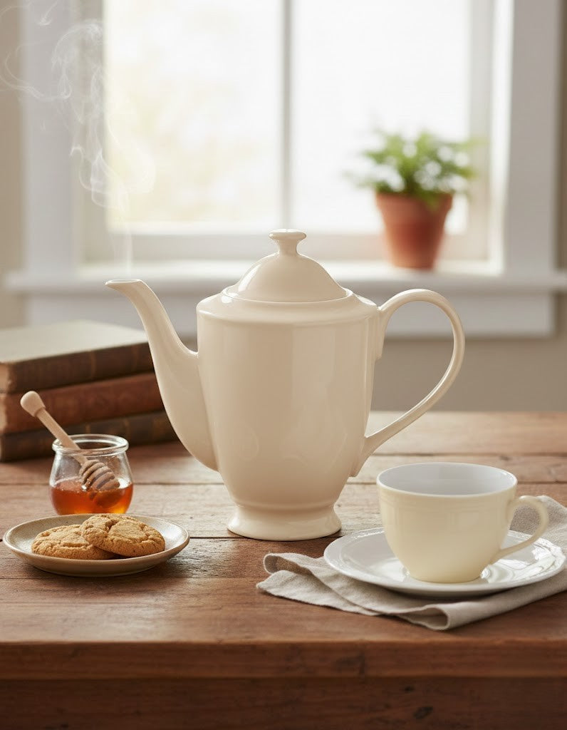 غطاء إبريق شاي ميزون باستيل بلون عاجي