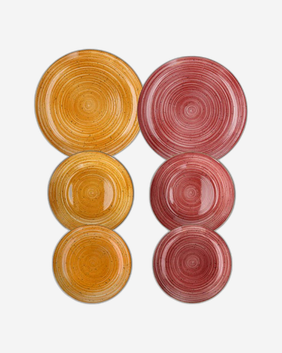 طقم عشاء بورسلين من توغنانا ماسيس، 18 قطعة - متعدد الألوان الدافئ