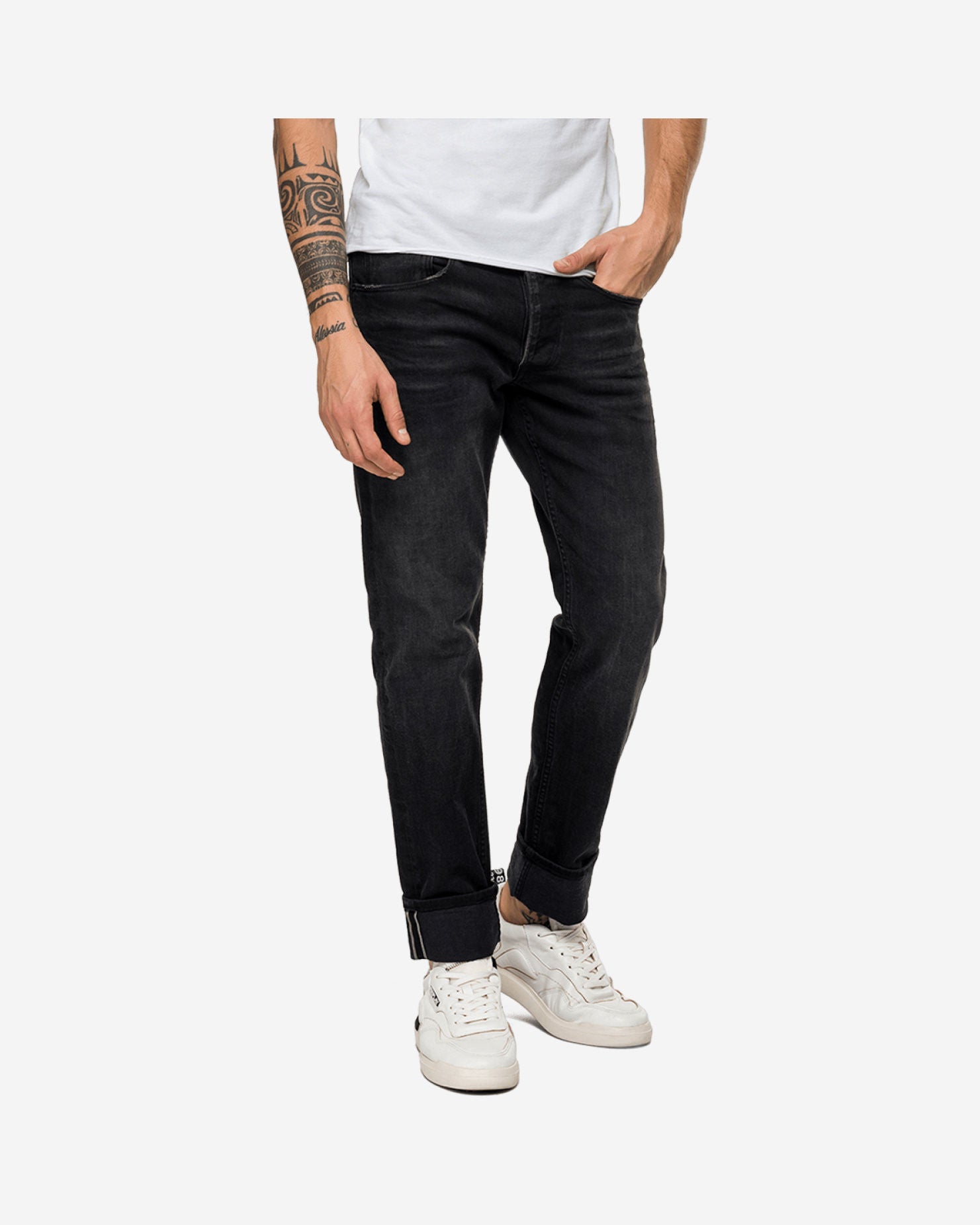 بنطال جينز روناس سيلفيدج بقصة ضيقة