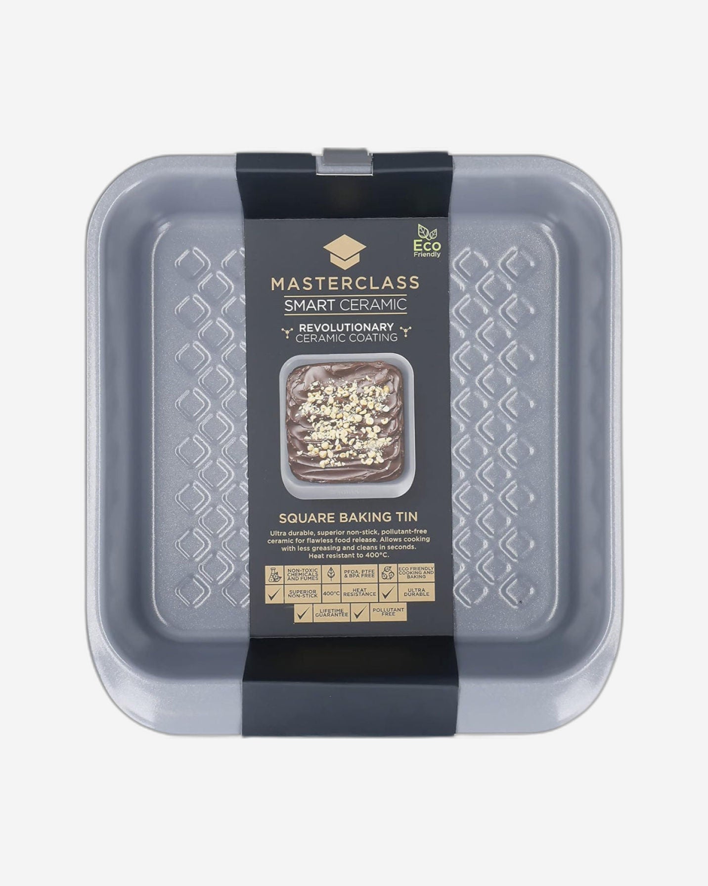 صينية خبز ماك إس سي غير لاصقة رمادية 24×22 سم