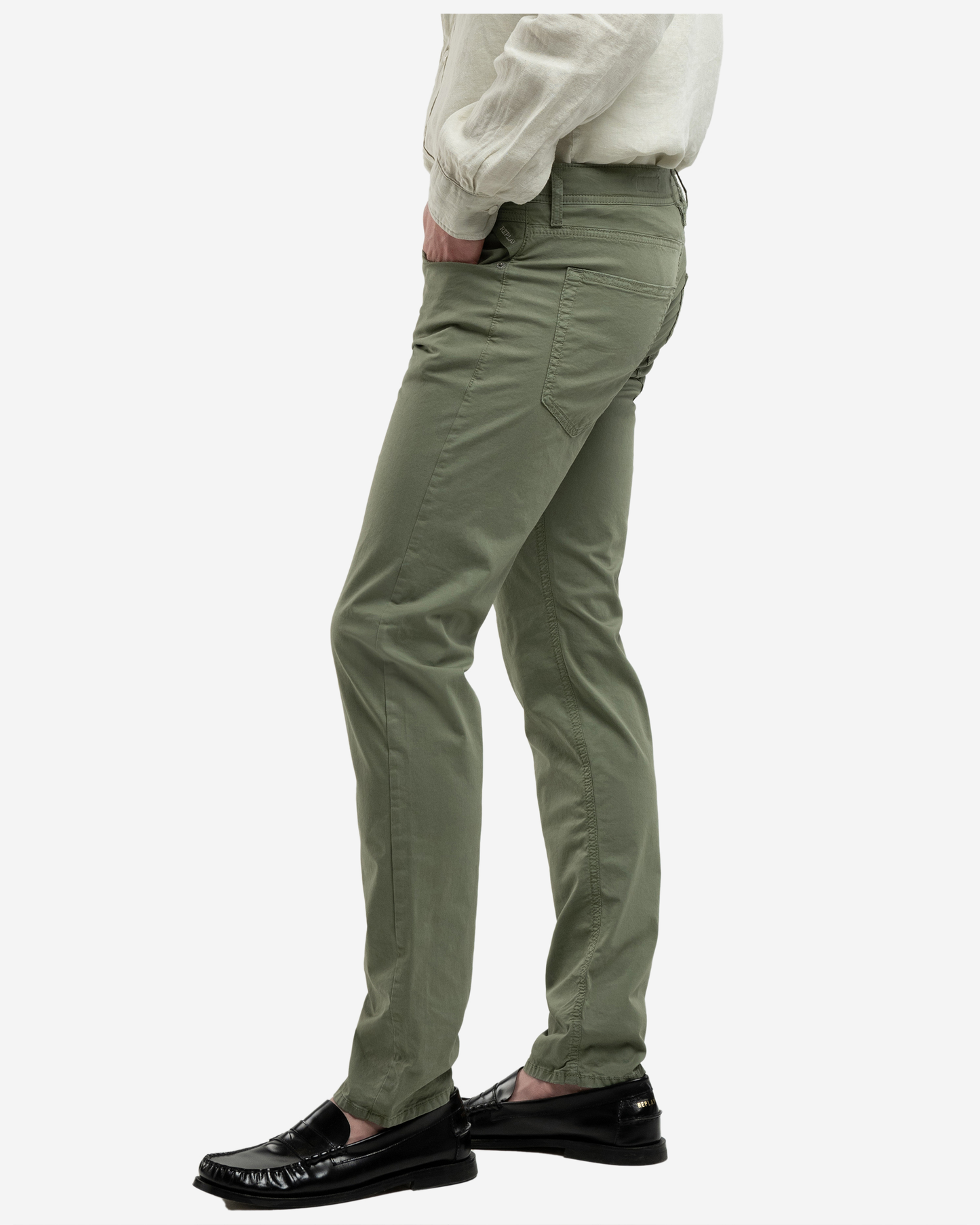 Replay Straight-Fit Twill Trousers