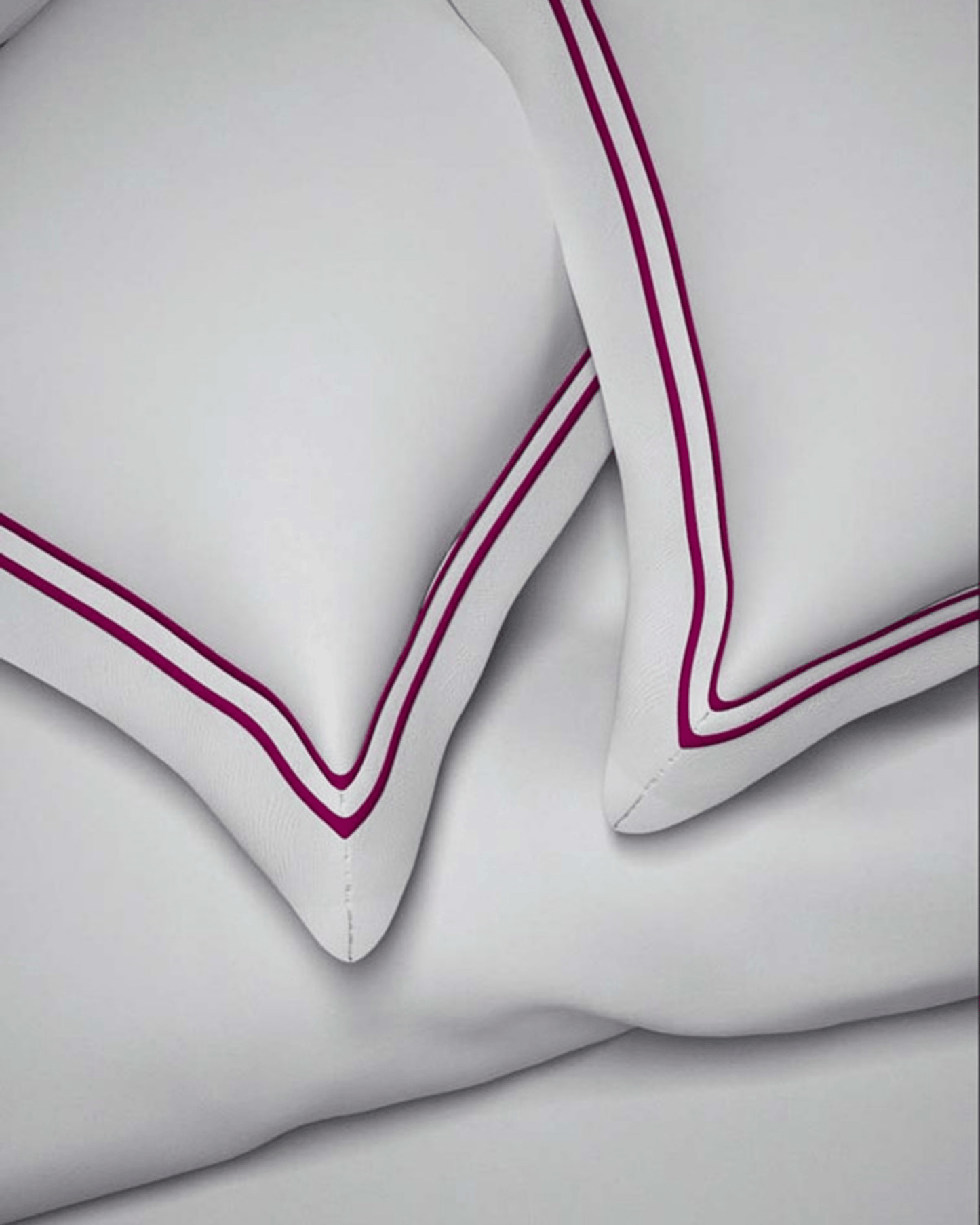 طقم أغطية مخدات Mulberry Living قطن 2 قطعة 400TC سيفرين وايتس أبيض