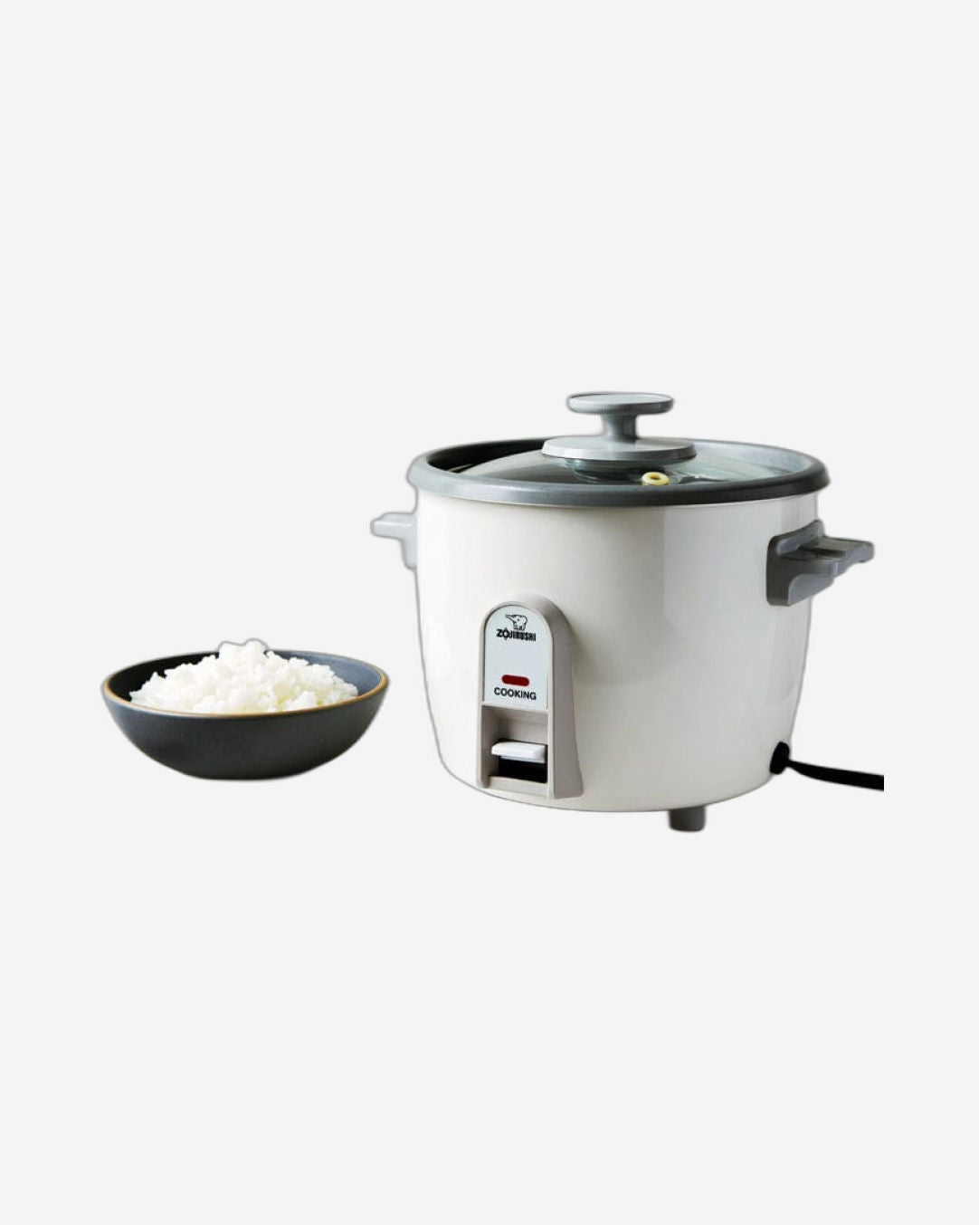 طباخ أرز إلكتروني/سخان 0.6 لتر، أبيض